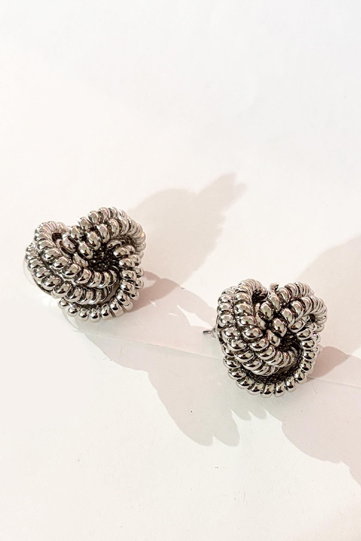 New Obsessions-Antique Silver Knot Earrings 4