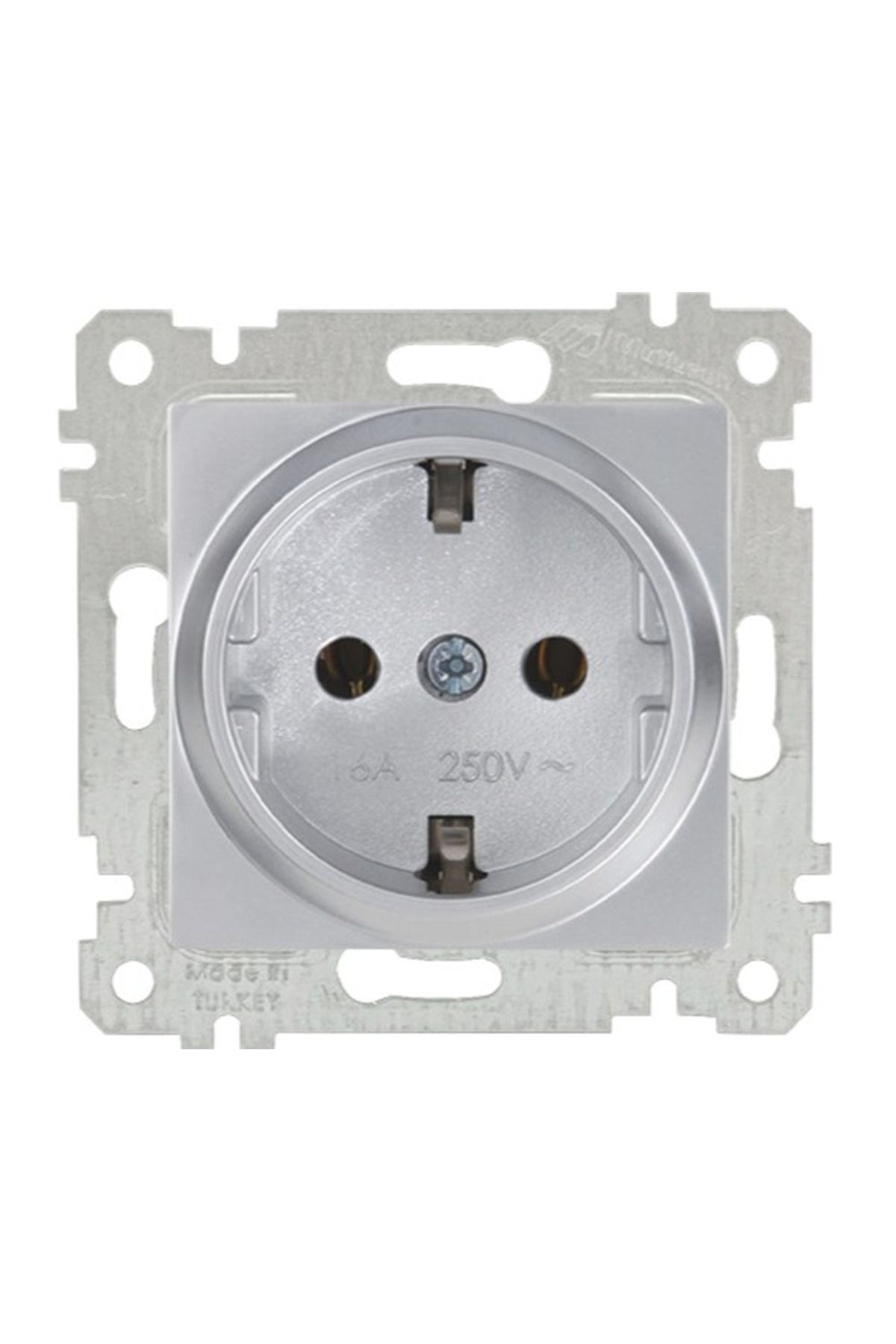 Mutlusan-Rita Inox Mechanism Button Grounded Socket 1