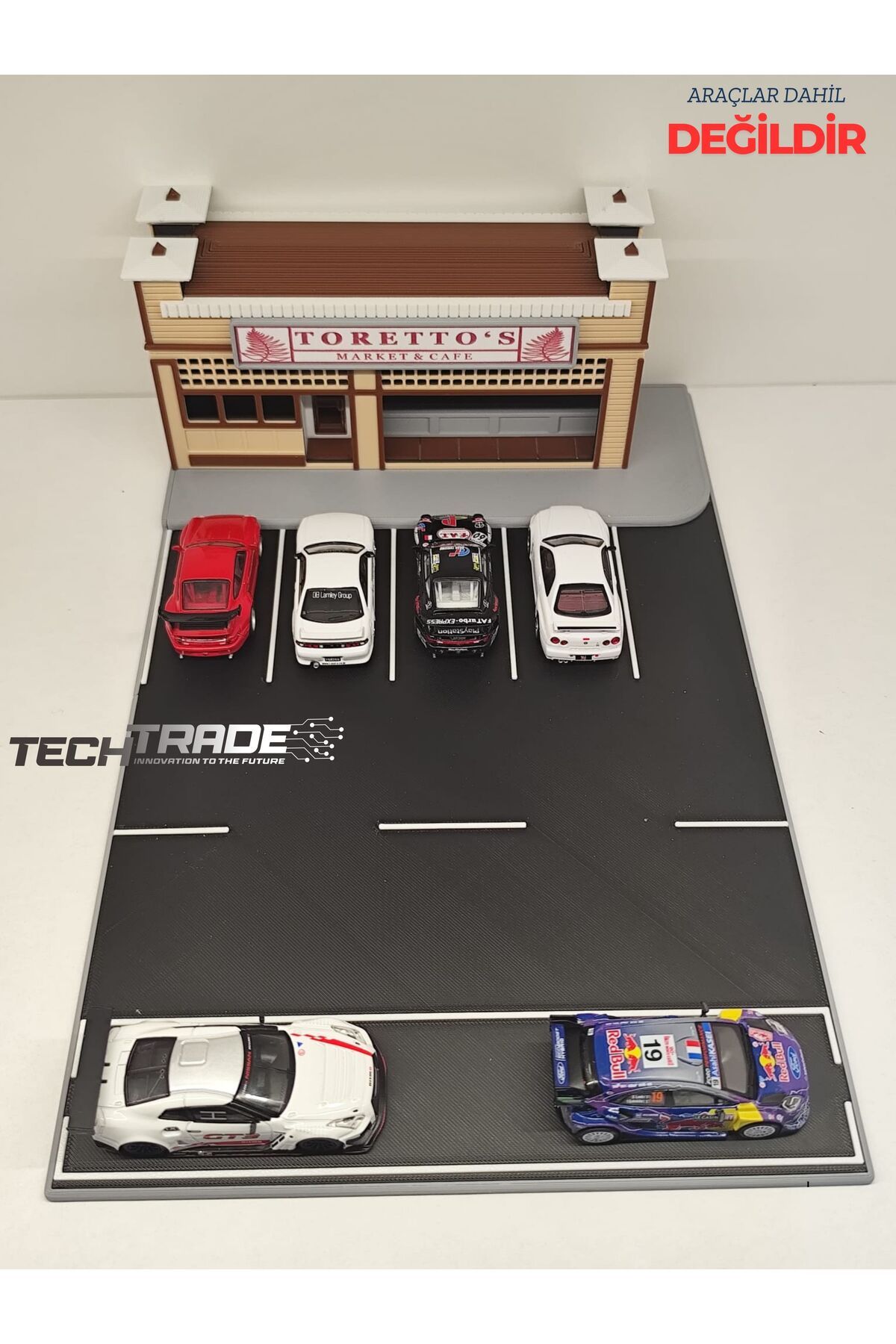 Tech Trade 1/64 Ölçek Diecast Toretto Sandwich Shop Diorama