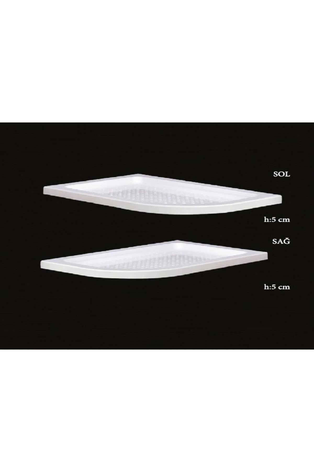 ALİKA BANYO 80x110 ASİMETRİK OVAL FLAT DUŞ TEKNESİ