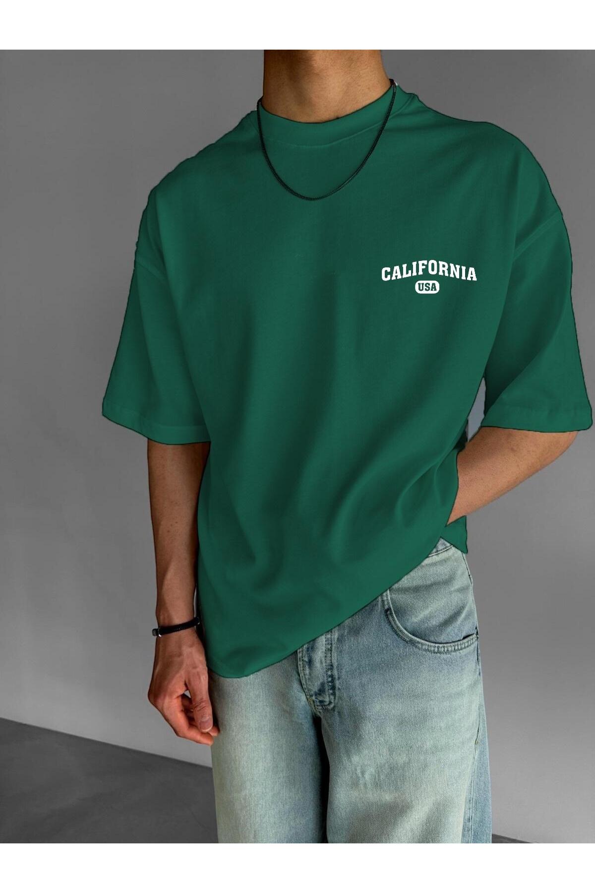 Calıfornıa Usa Printed Oversize T-Shirt