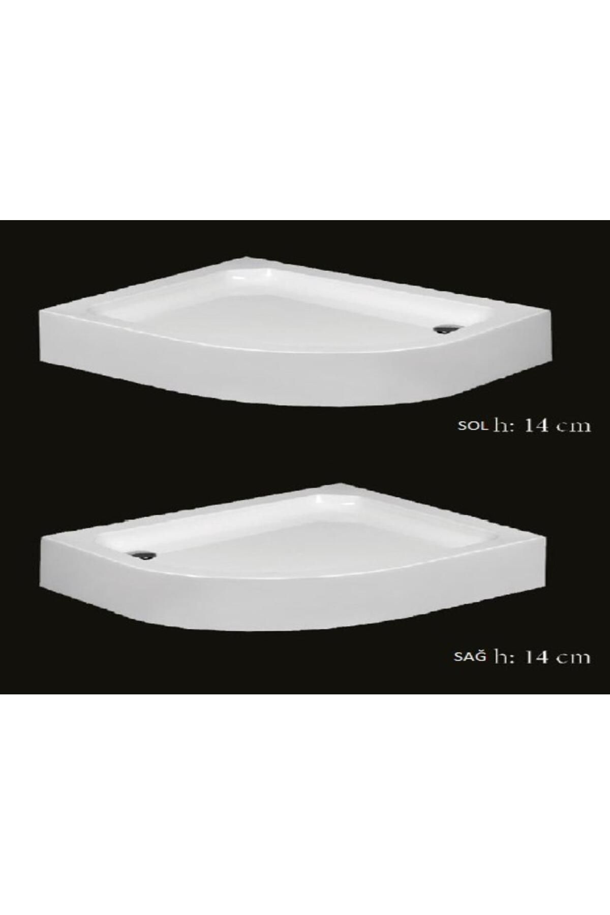ALİKA BANYO 90x120 ASİMETRİK OVAL MONOBLOK DUŞ TEKNESİ