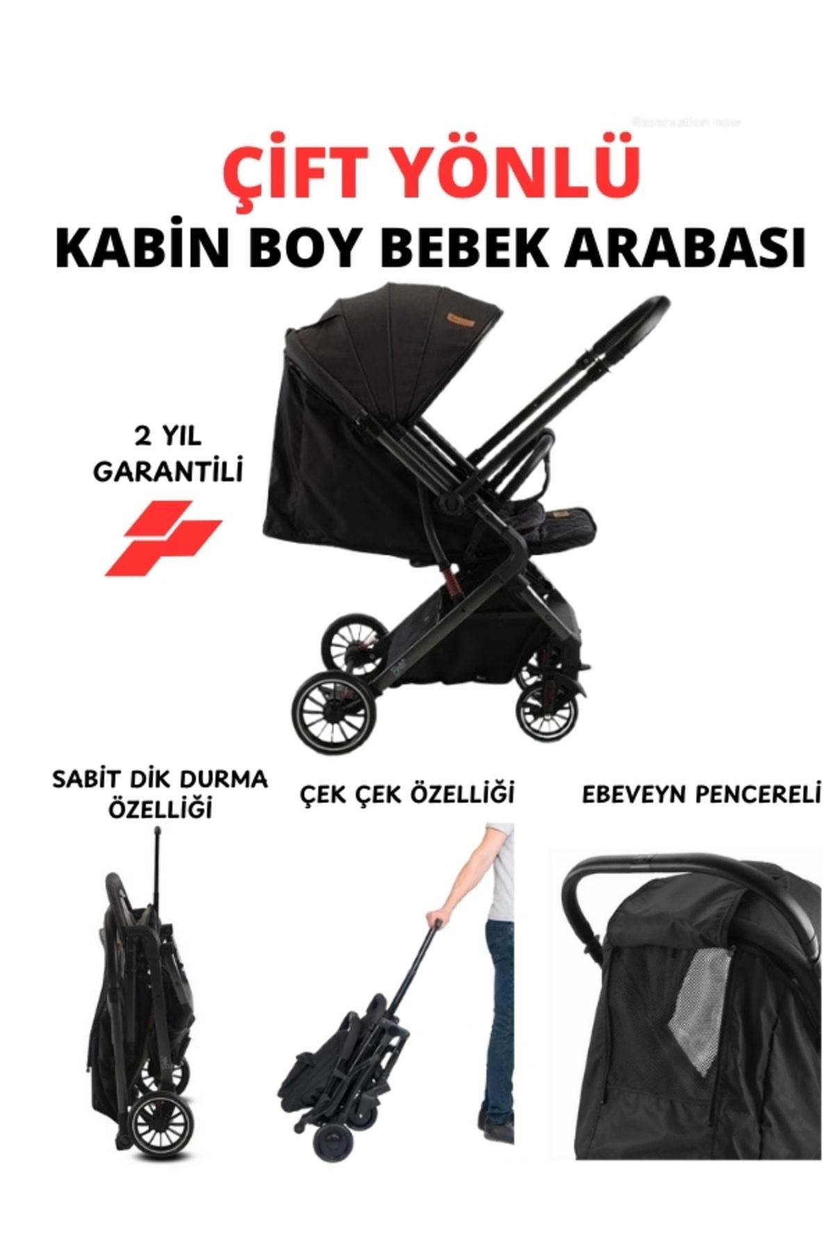 moda bebekler Bebeğiniz İçin Konfor, Sizin İçin Kolaylık  Çift Yönlü Kabin Boy Bebek Arabası