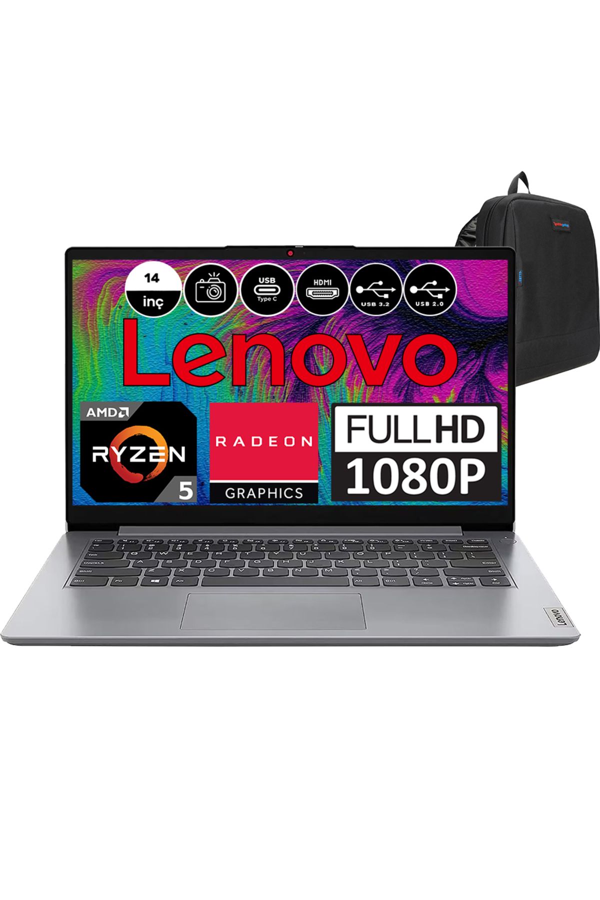 LENOVO Ideapad 1 14alc7 Amd Ryzen 5 5625u 40gb 2tb Ssd 14" Windows 11 Home 82r30096txh15+zettacnt