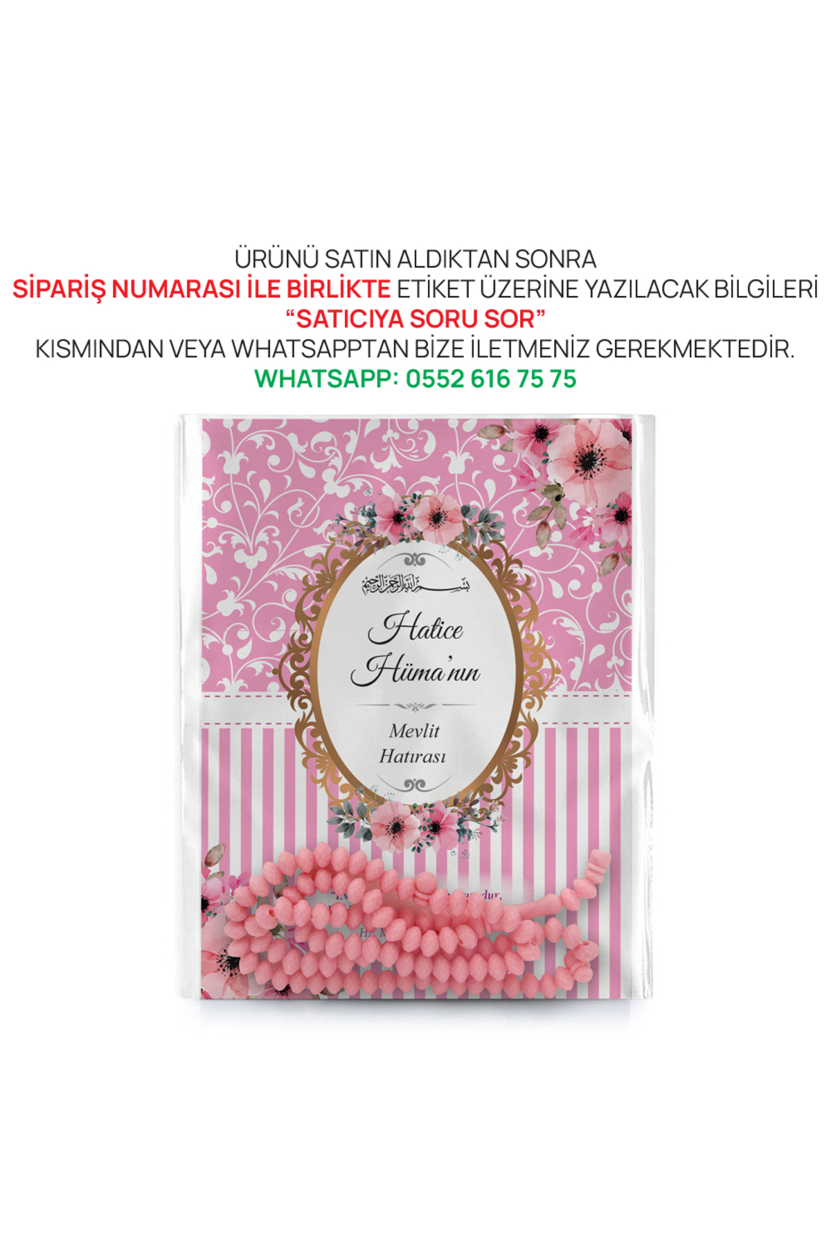 Merve Yayınları Kız Bebek Kuranı Için 10 Adet Pembe Çiçek Motifli Hediyelik Tesbihli Yasin Cüzü Kitabı Mevlit Paketi fotoğrafı 2 (önizleme)