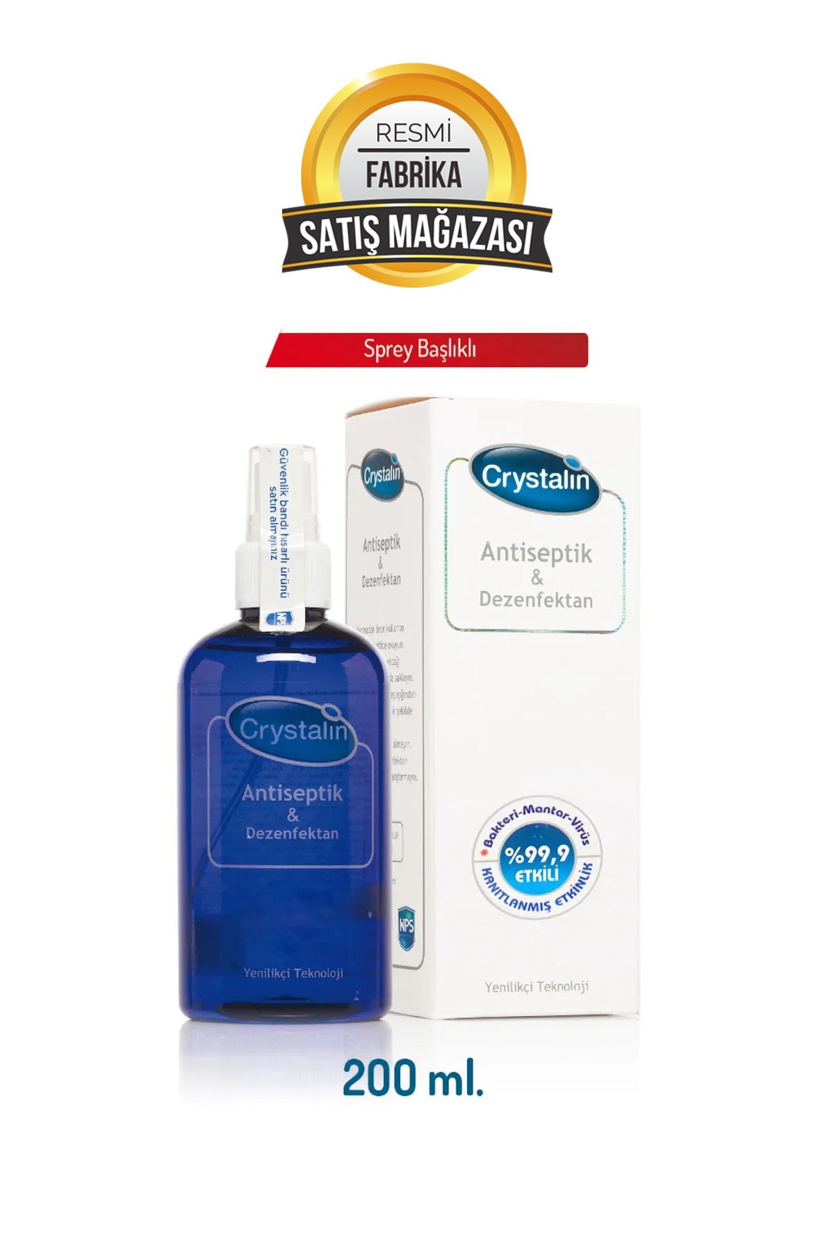 Crystalin İnsan Sağlığı 250 ml Antiseptik & Dezenfektan Sprey