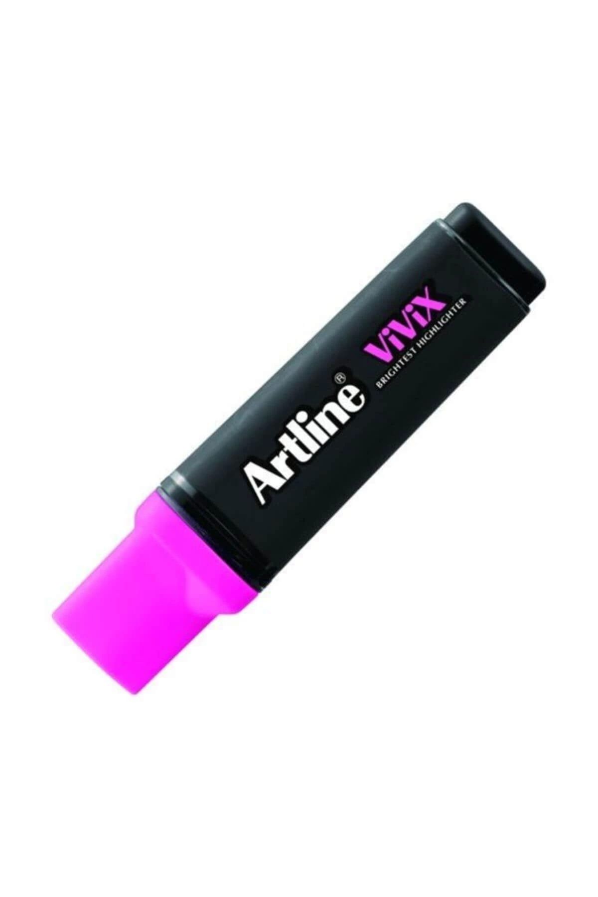 artline-Vivix Highlighter with Bright Ink Cut Nib:2.0-5.0Mm F.Pink 3
