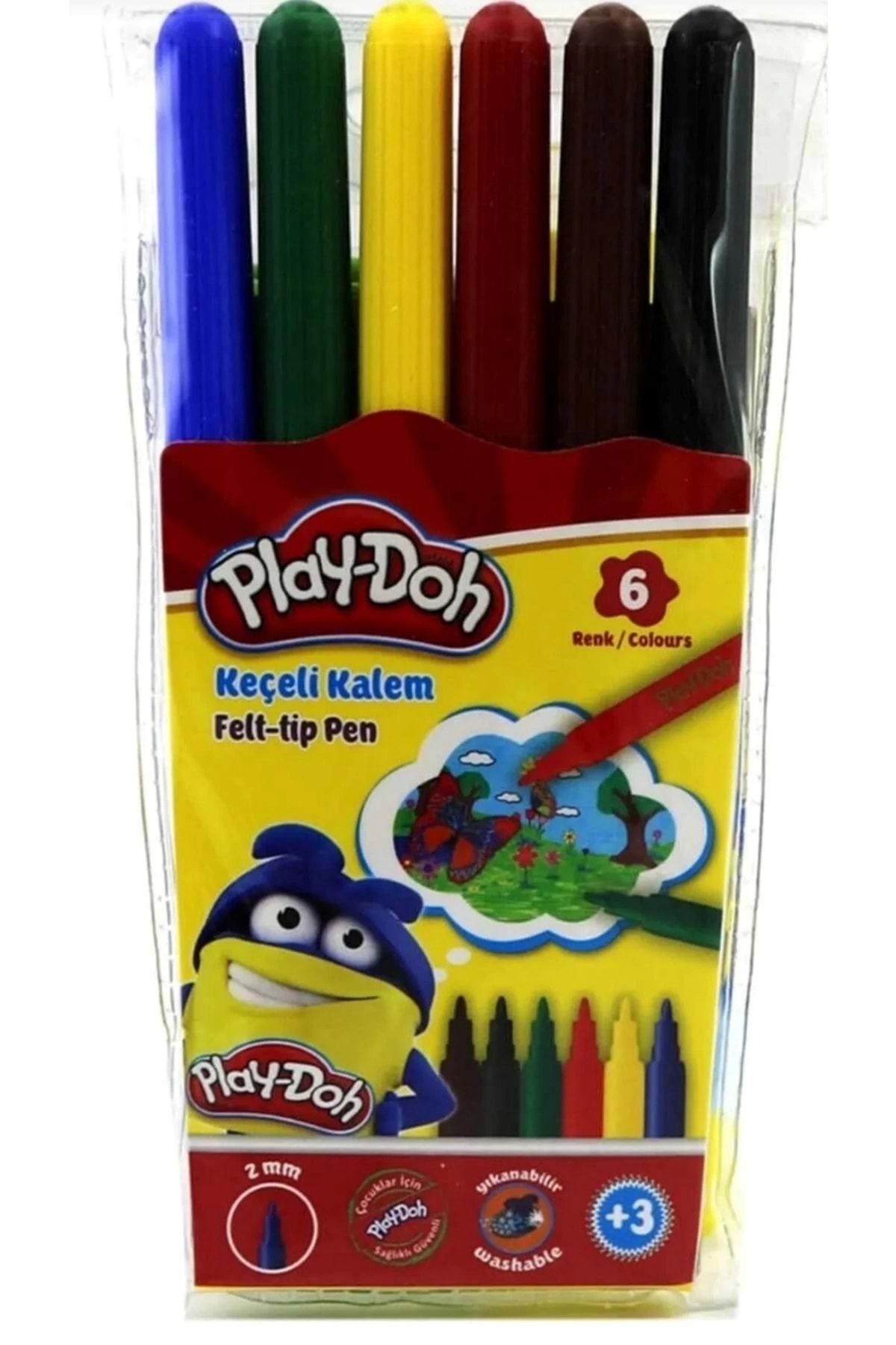 Play-doh Keçeli Kalem 2 Mm. 6 Renk (PVC)