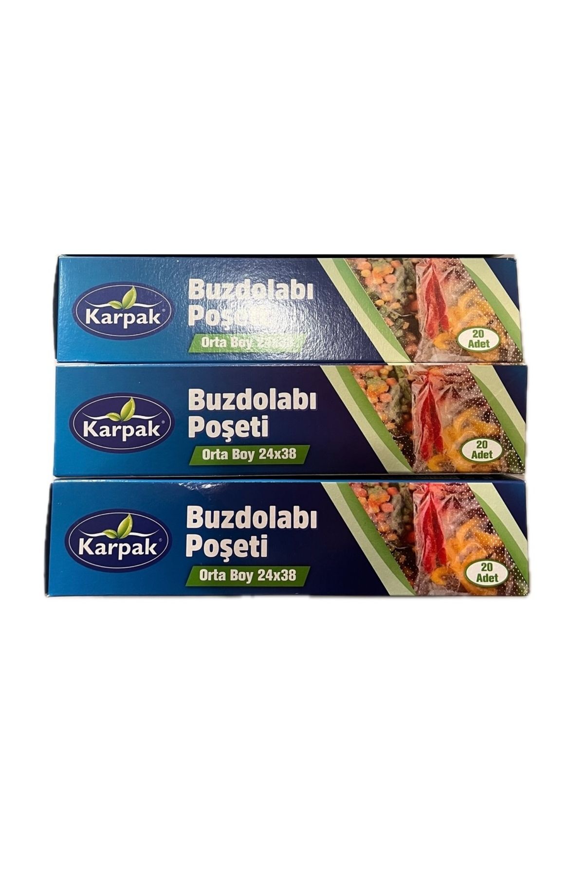 Karpak Orta Boy Buzdolabı Poşeti 24X35 5’li (5X20 100 Poşet)