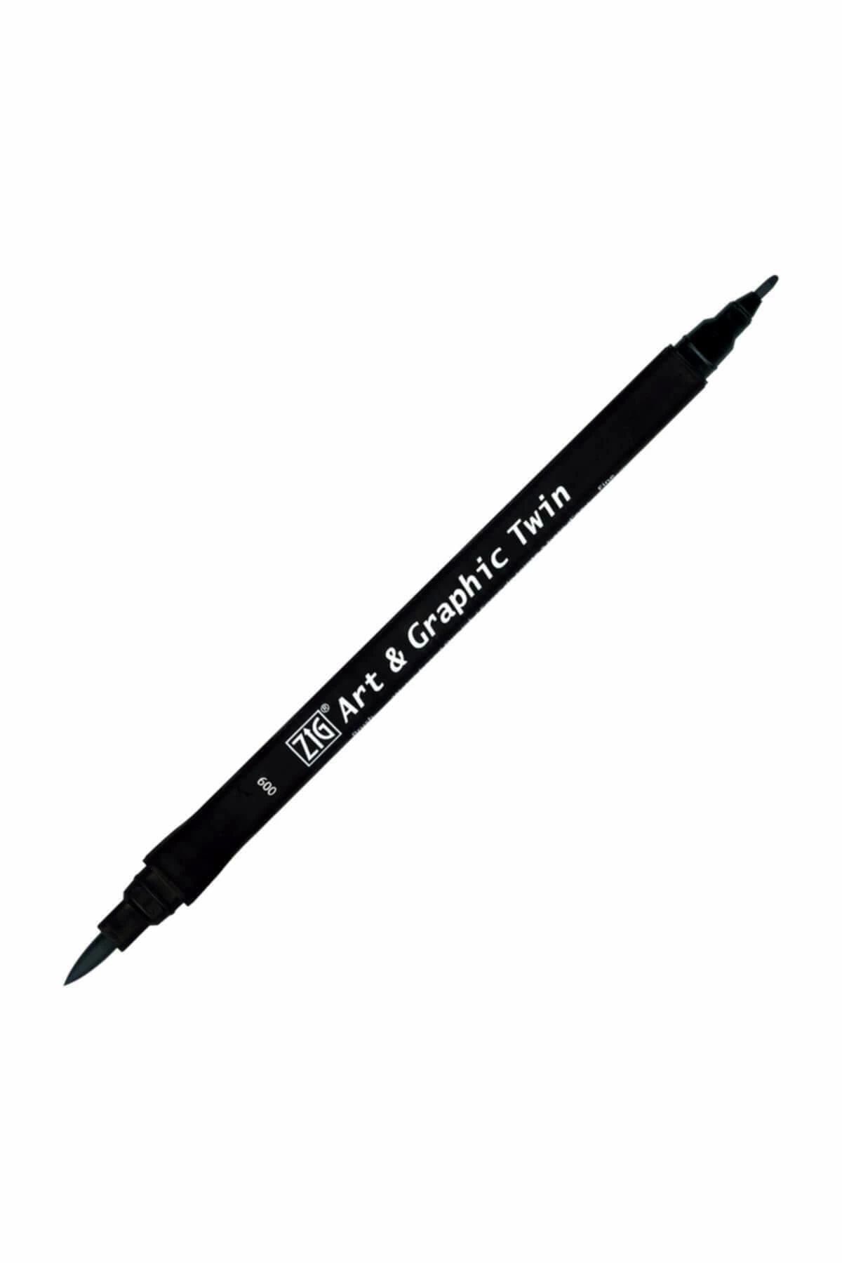 Zig-Art & Graphic Twin Marker Drawing Pen 8 Gray 1