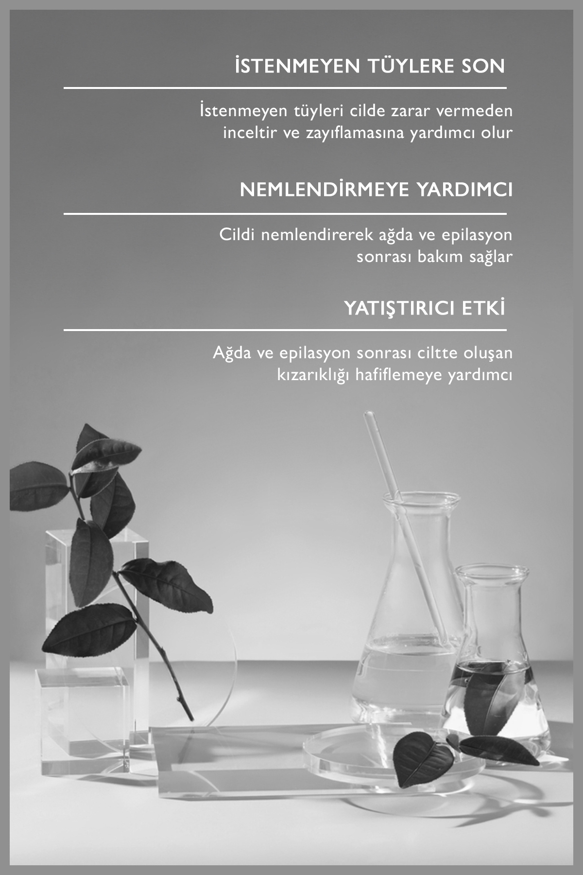 Tüy Azaltıcı, Nemlendirme Etkili Yatıştırıcı ve Tüy Süt 60 ml — 8684790344036 — تصویر 4 از 5