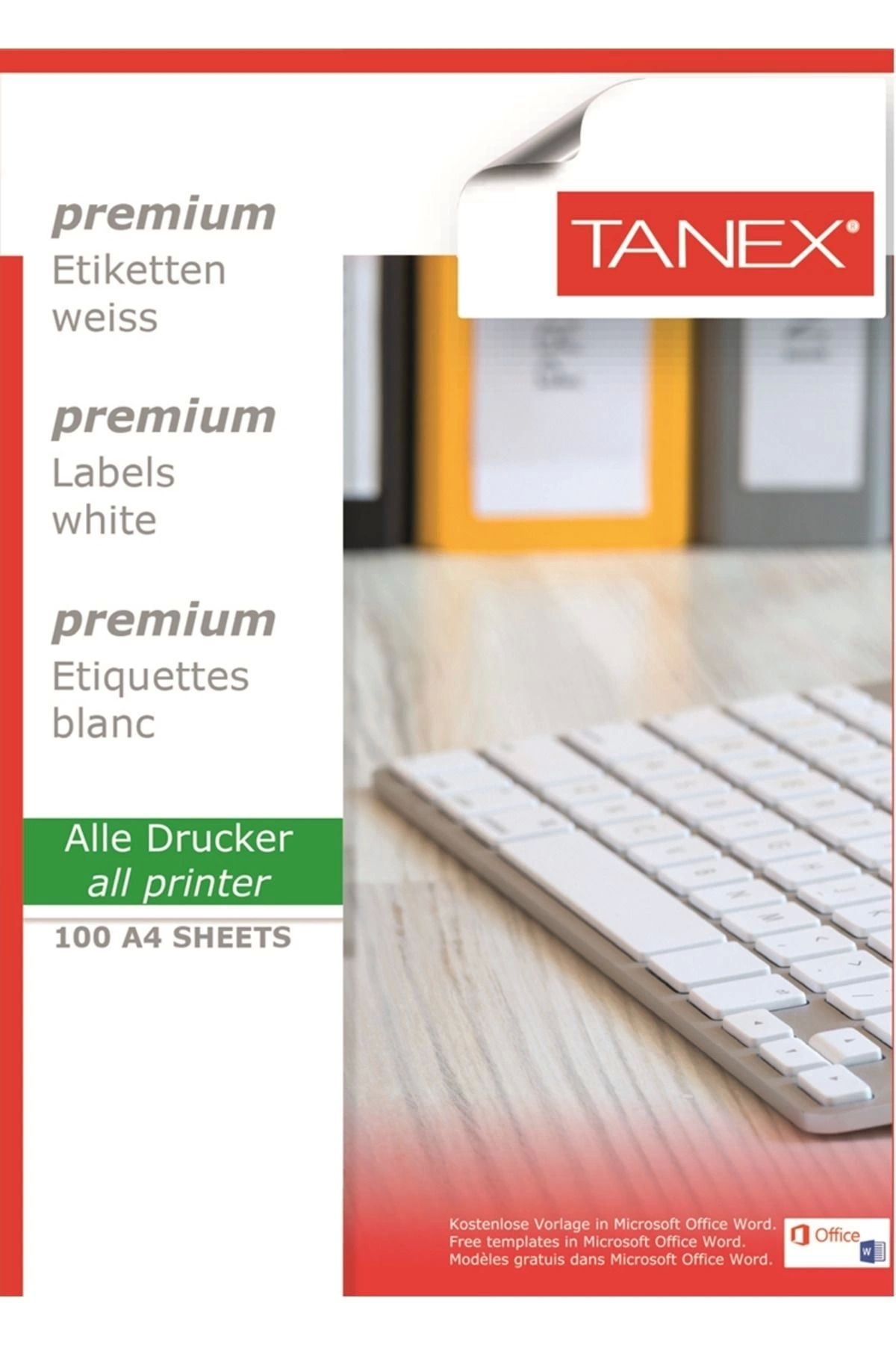 Tanex-TW-2612 Laser Label - 105x48mm, 1 Pack 1