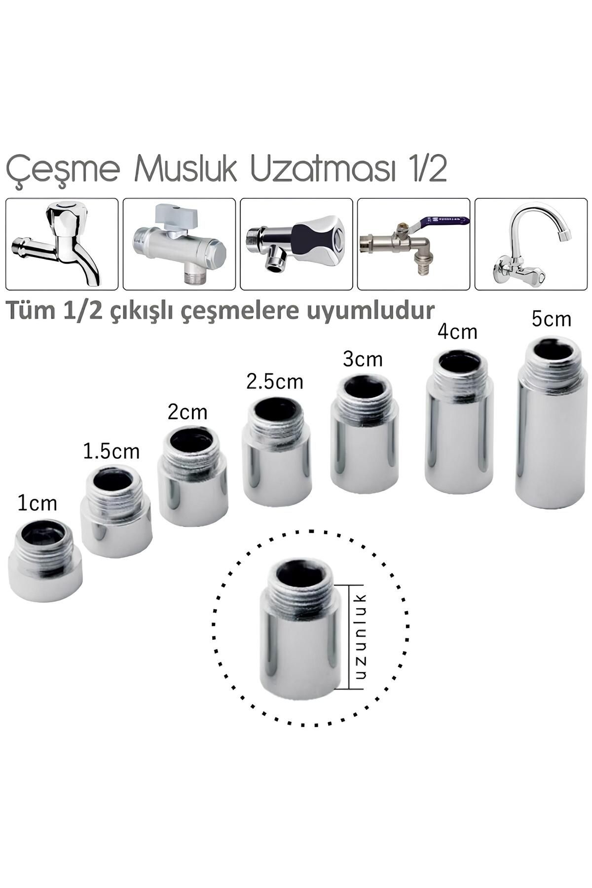 Dempol Musluk Uzatması 1 Cm 1/2