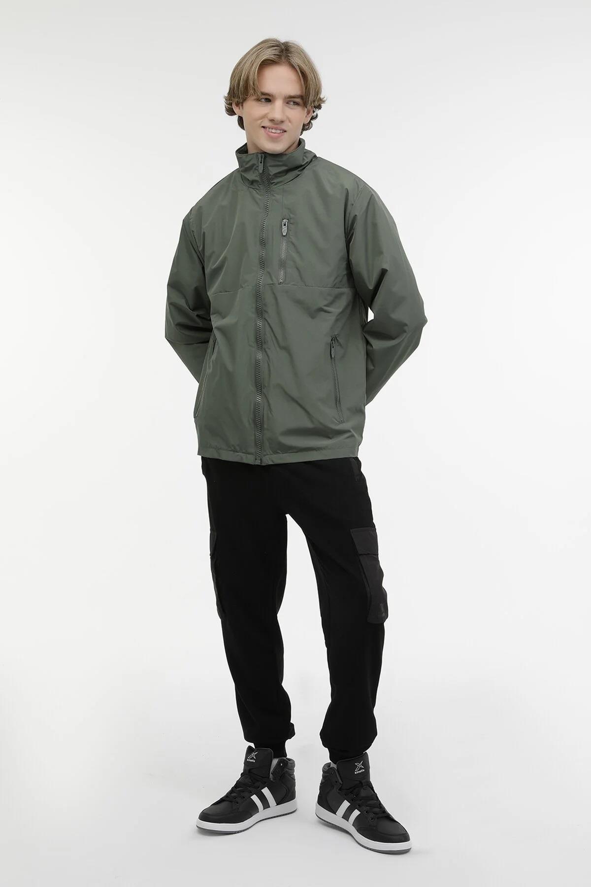 3w ml Eddy Haki Erkek Slim Fit Mevsimlik Coat Mont — خاکی TX6EA221A111790 — تصویر 5 از 6