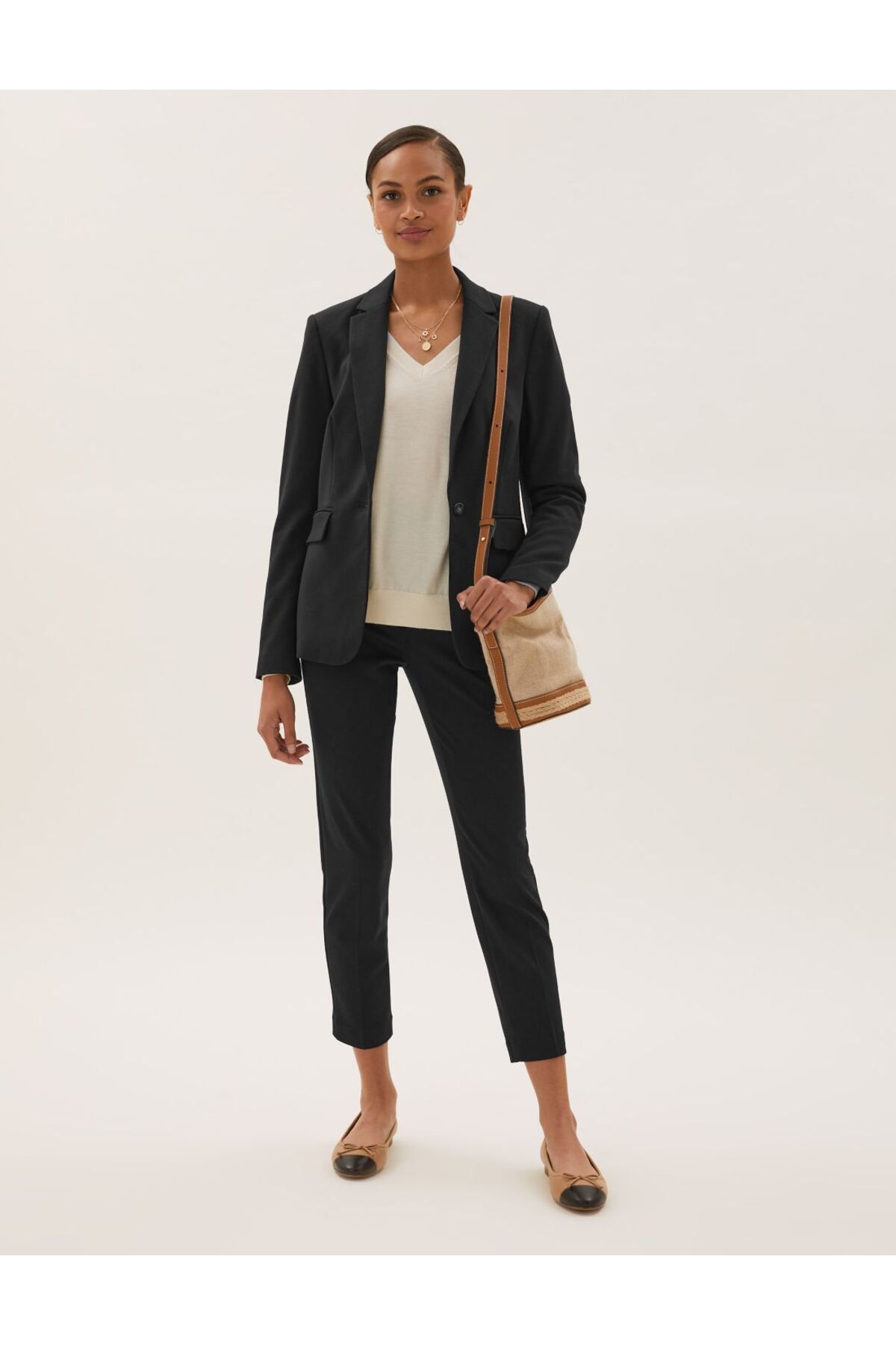 Marks & Spencer Slim Fit Ankle Grazer Pantolon