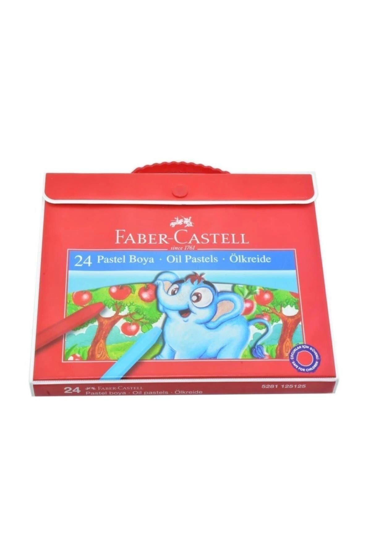 Faber Castell Plastik Çantalı Tutuculu Pastel Boya 24 Renk