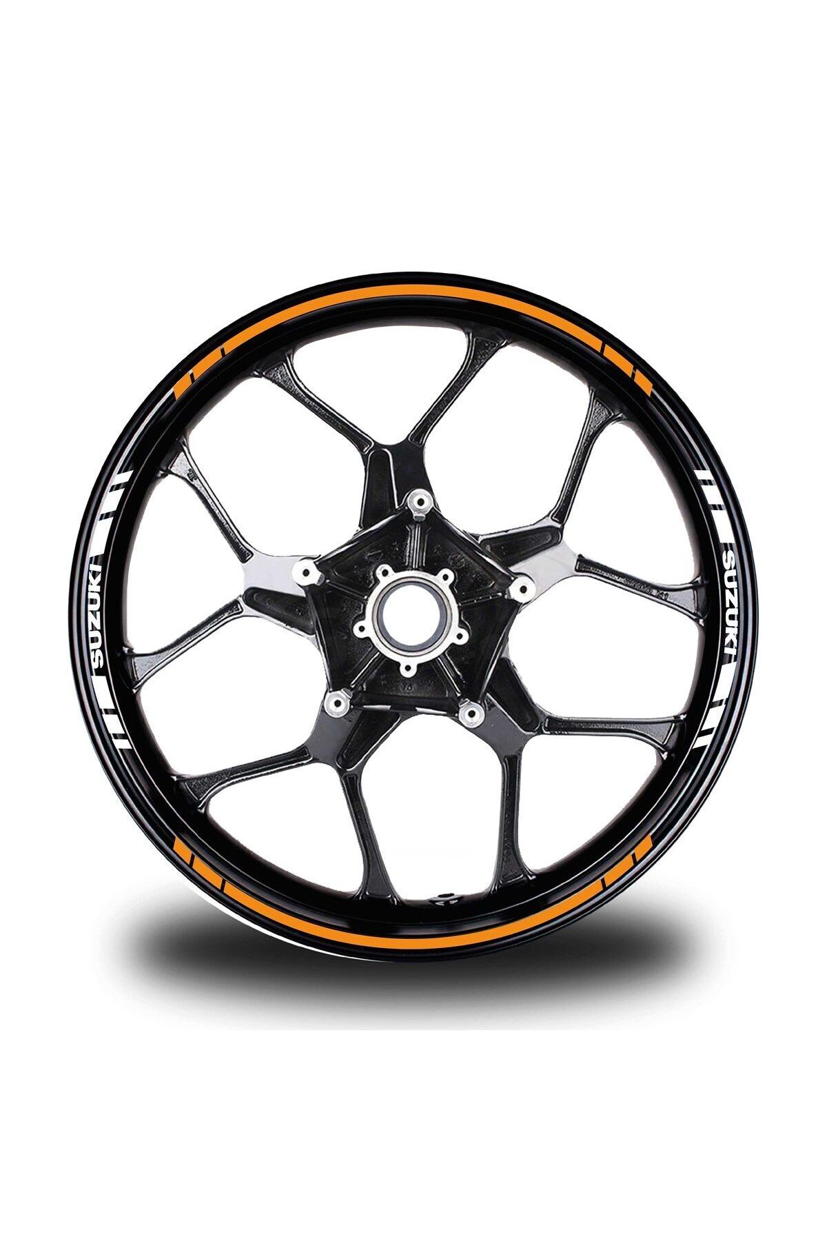 Hulyomer Hub Suzukı Yazılı Kısa Yazısız Uzun Dış Şerit 16'lı Çift Renk Jant Sticker Modeli