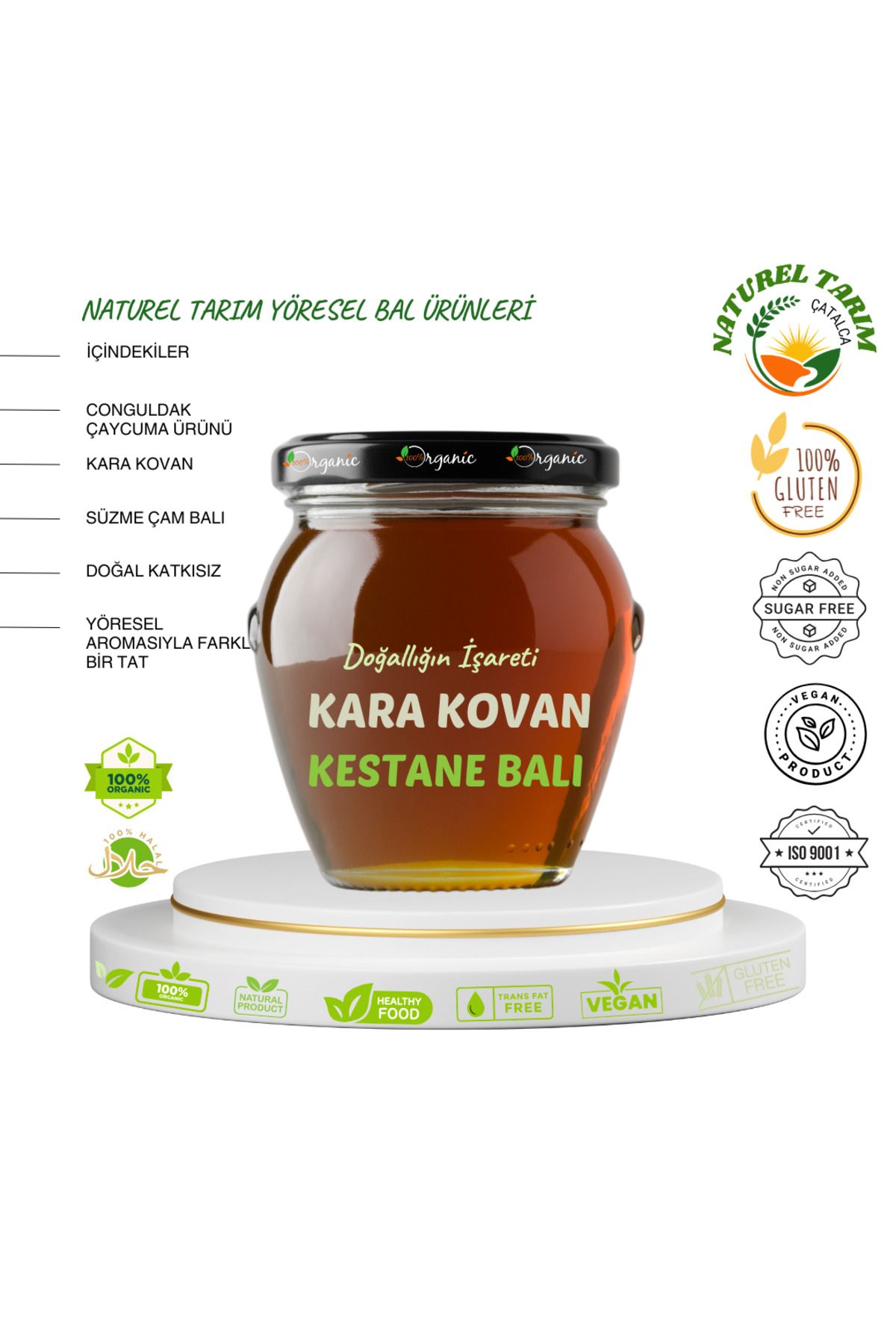 NATUREL ORGANİK KESTANE BALI 650 GR ( ANALİZ BELGELİ )