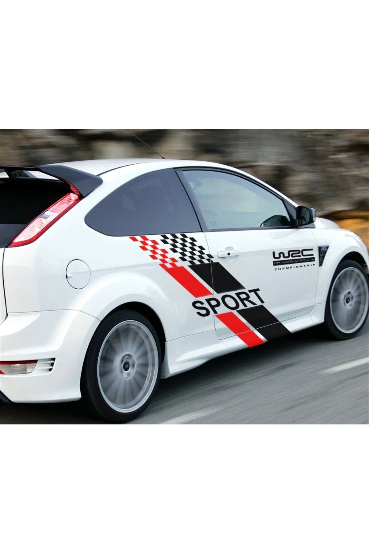 MLH STORE Yan Kapı Sport Yazılı Desenli Sticker Etiket Modeli