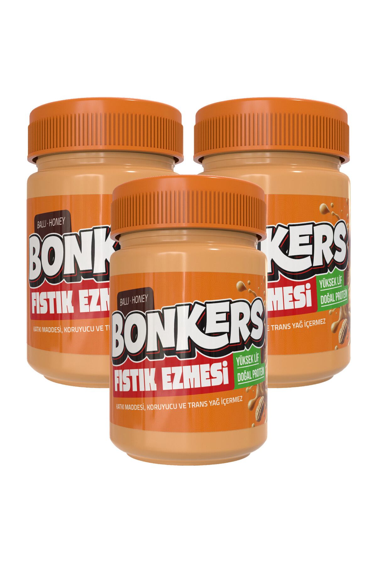 Bonkers Ballı Fıstık Ezmesi 315 gr x 3 Adet