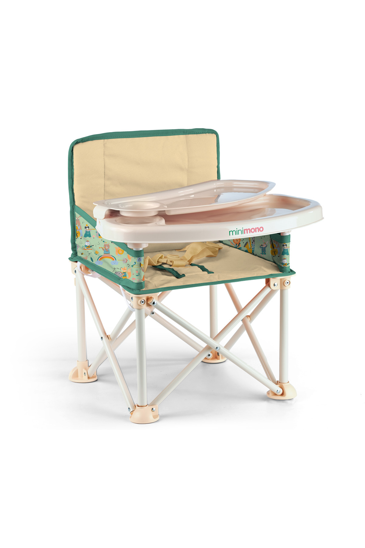 Minimono Plus 0-4 Yaş Portatif Katlanır Yükseltici Mama Sandalyesi Bebek Çocuk Kamp Sandalyesi fotoğrafı 3 (önizleme)