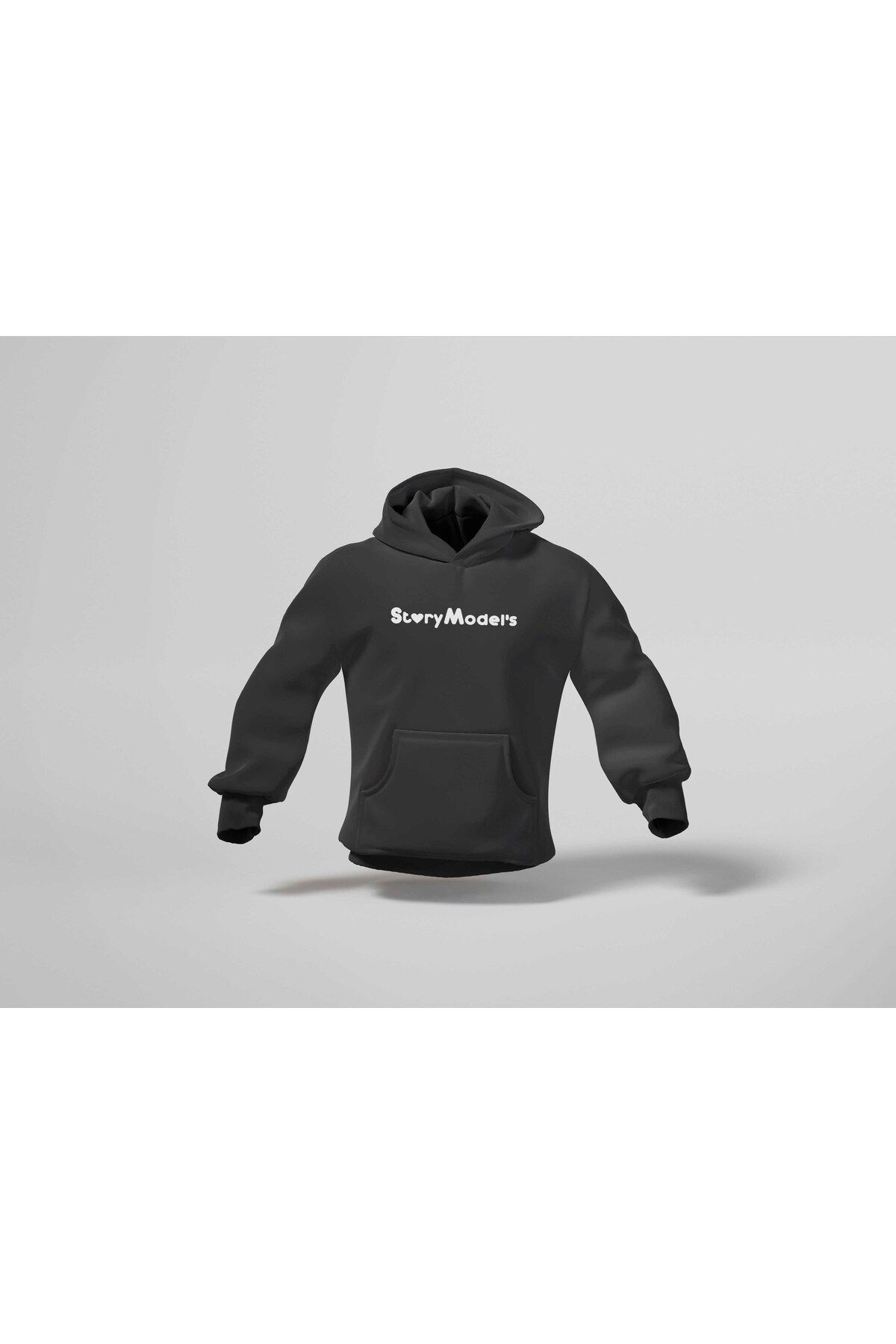 BERİLDEN Story Model's Komik Yazılı Baskılı Oversize Hoodie Sweatshirt Unisex