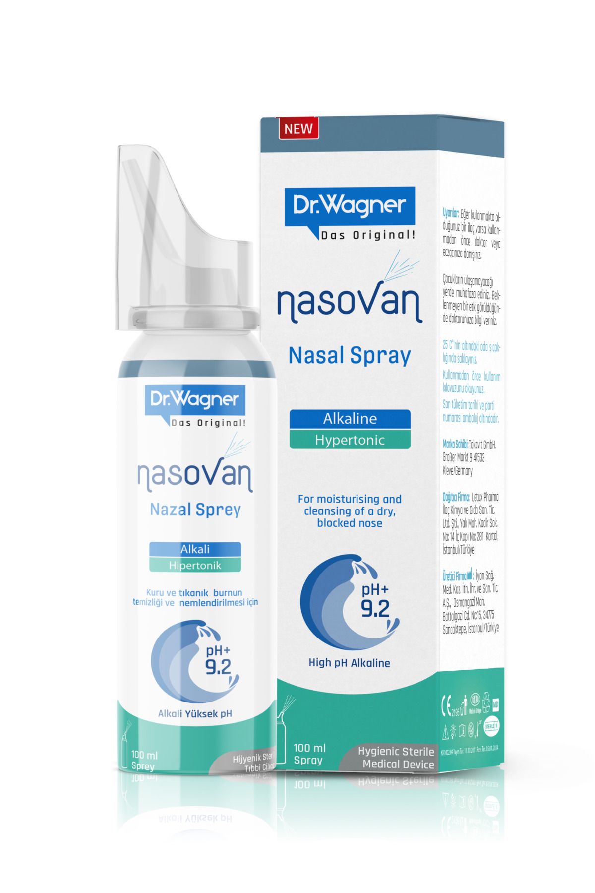 Dr Wagner Nasovan - Hipertonik Alkali Su Burun Spreyi (100ml)
