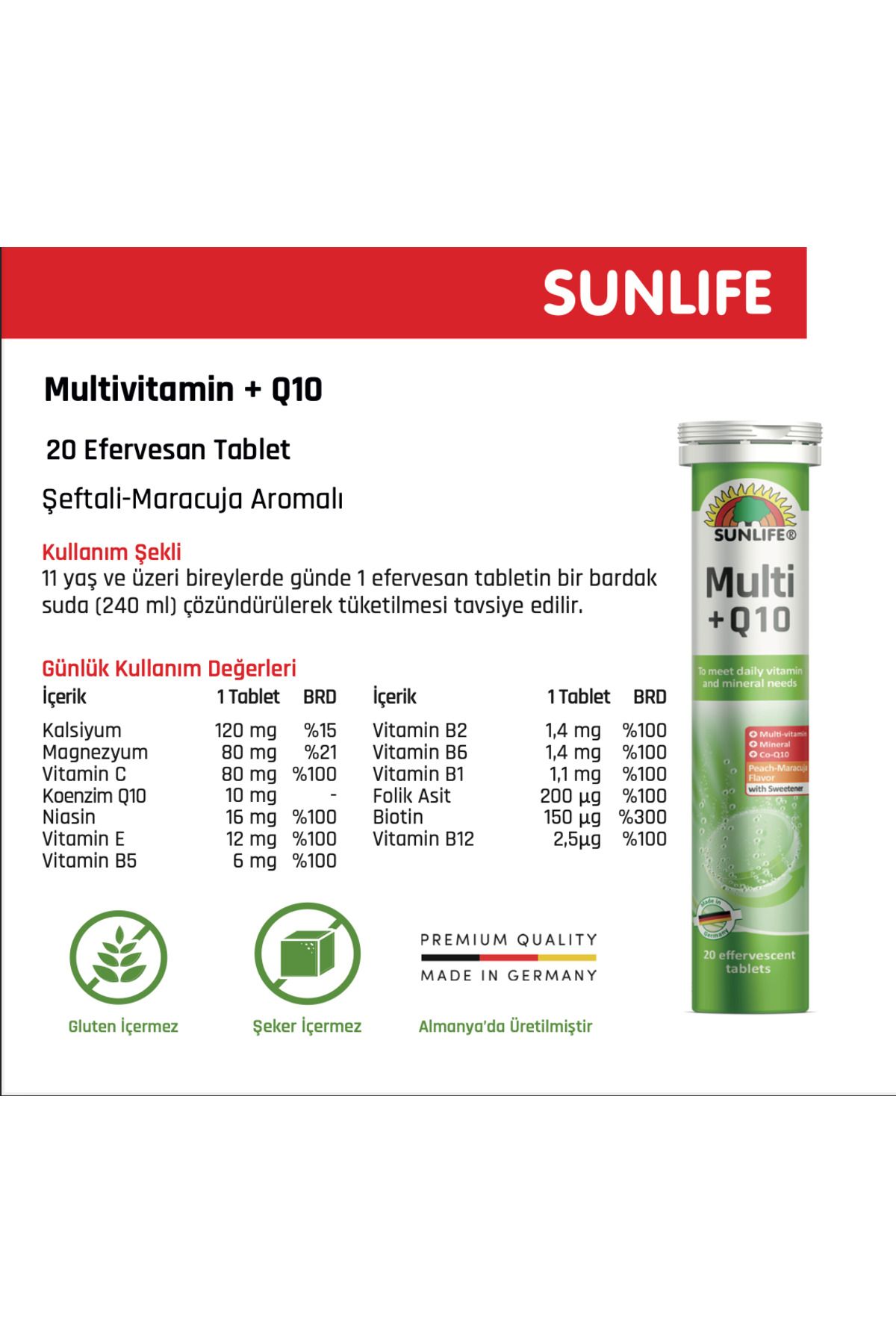 Sunlife-Multivitamin Support Set - Multi +Ginseng & Multi +Q10 (20+20 Tablets) 3