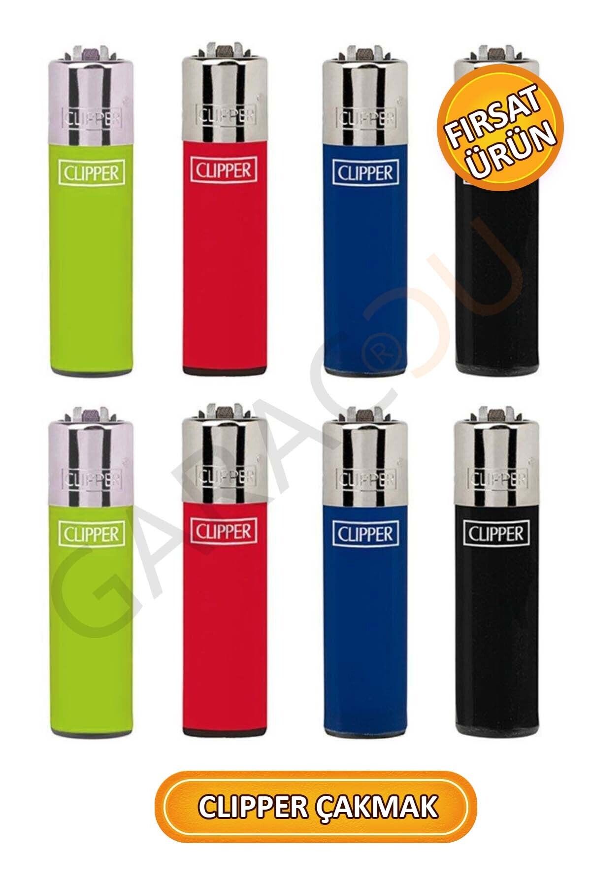 Clipper Micro Translucent Taşlı Çakmak 8'li