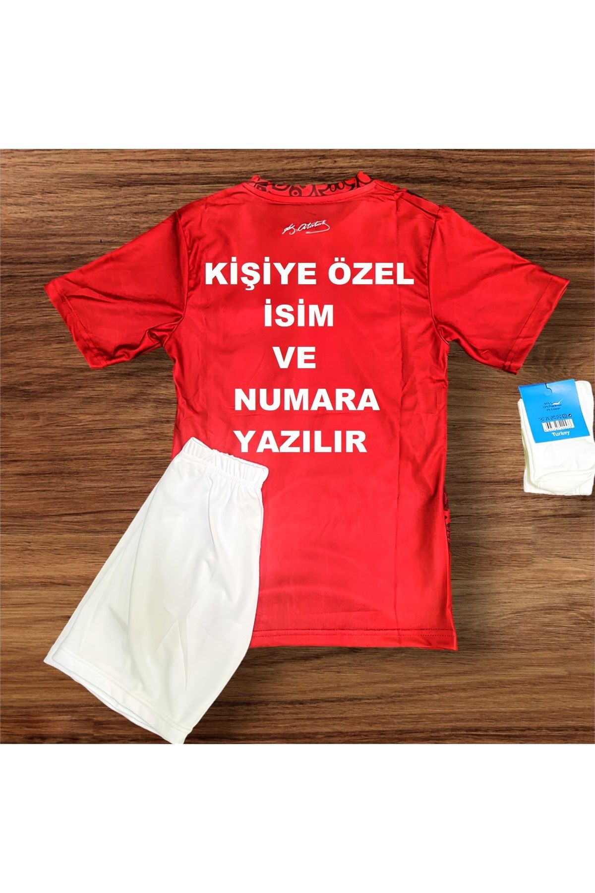 Lion Spor Türkiye Kişiye Özel Kırmızı Desenli Forma Hava Alabilen Polyester Kumaş Halısaha Forması