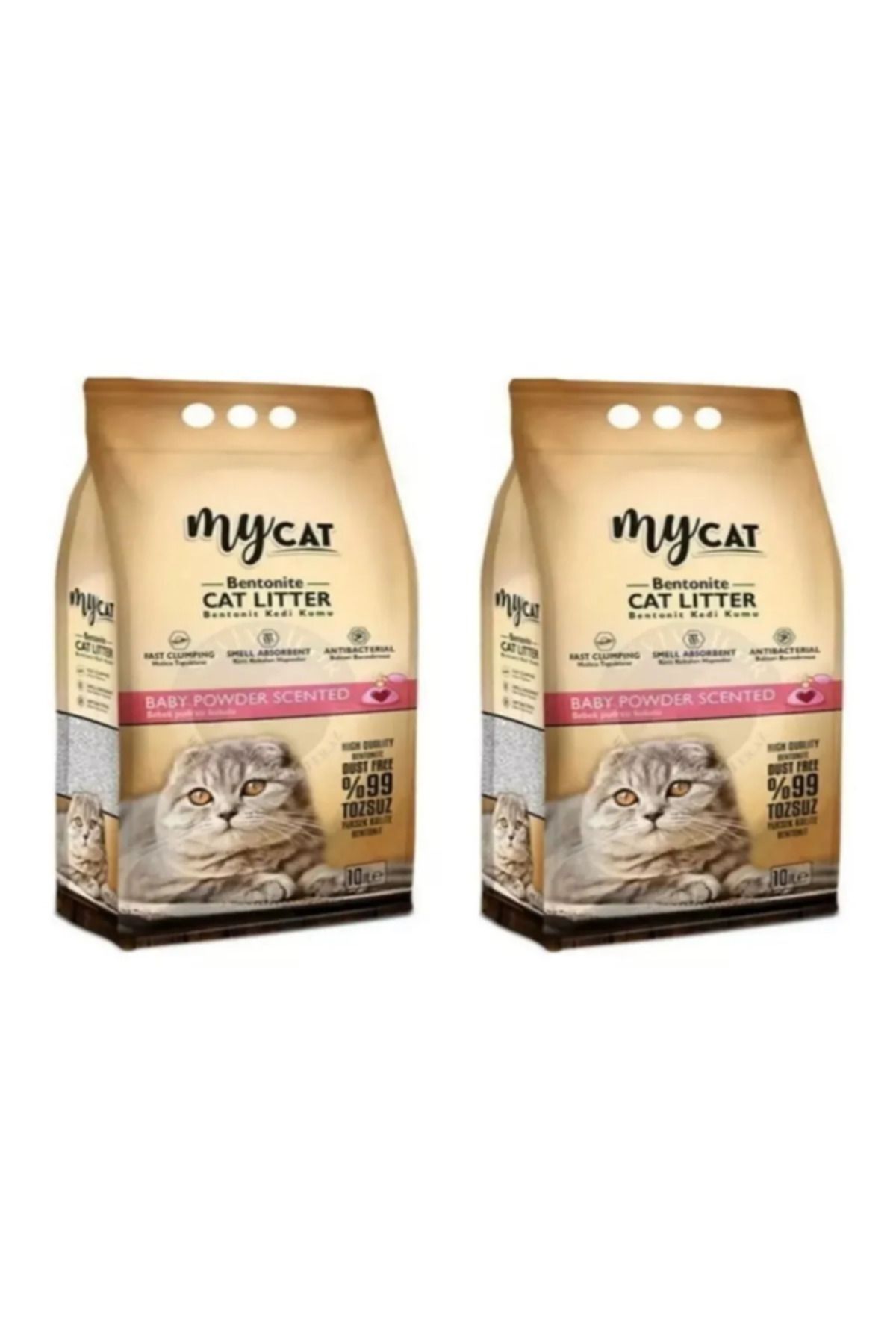 ENDO Mycat  X 2 (10 lt) Bentonit Kedi Kumu Pudra Kokulu (ince tane)