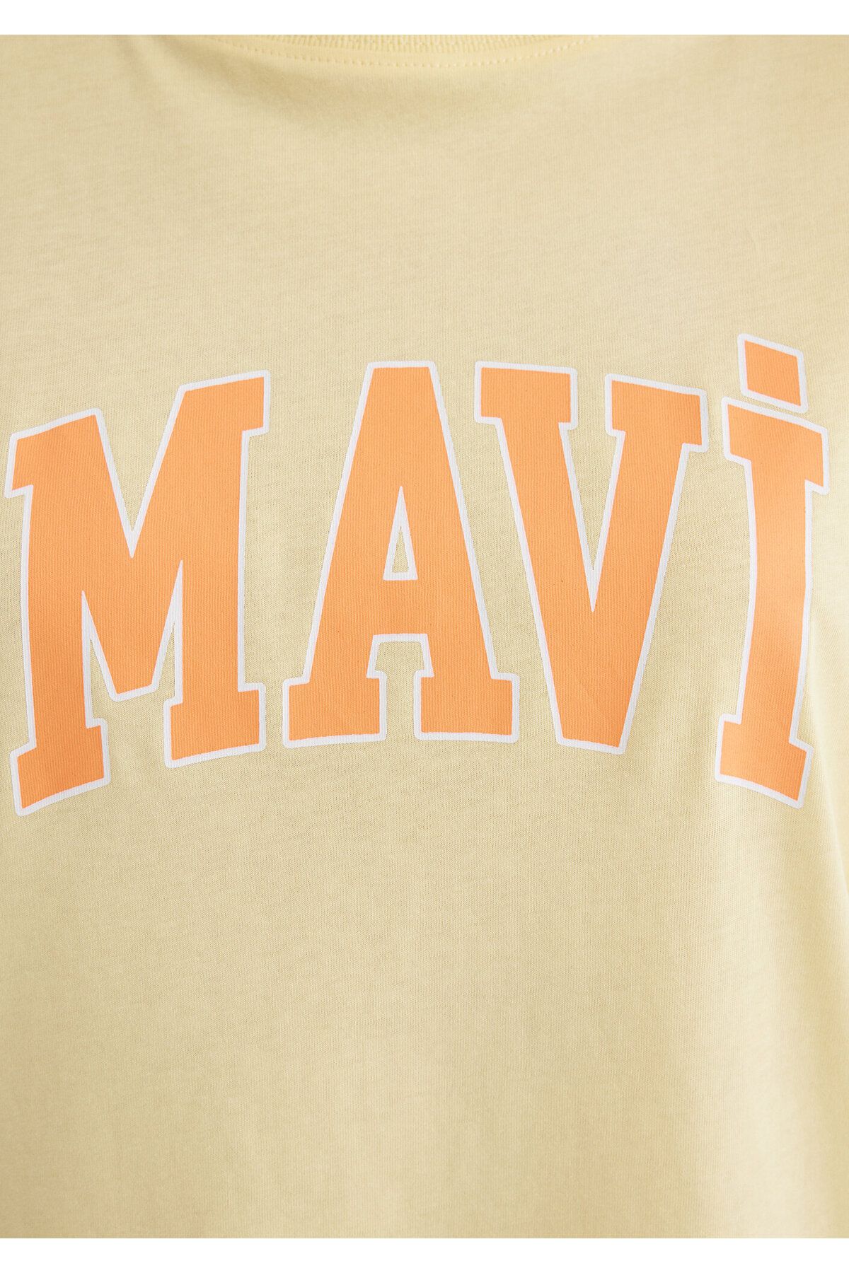 Mavi-Τυπωμένο λογότυπο Κίτρινο T-Shirt Oversize / Φαρδιά κοπή 1600843 -71315 6