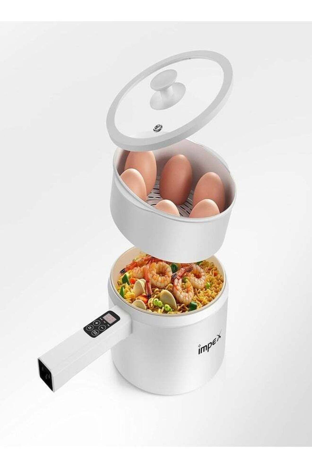 İMPEX-Impex Electric Pan 1.8L Multi-Purpose Non-Stick Pan 6-in-1 Mode 7