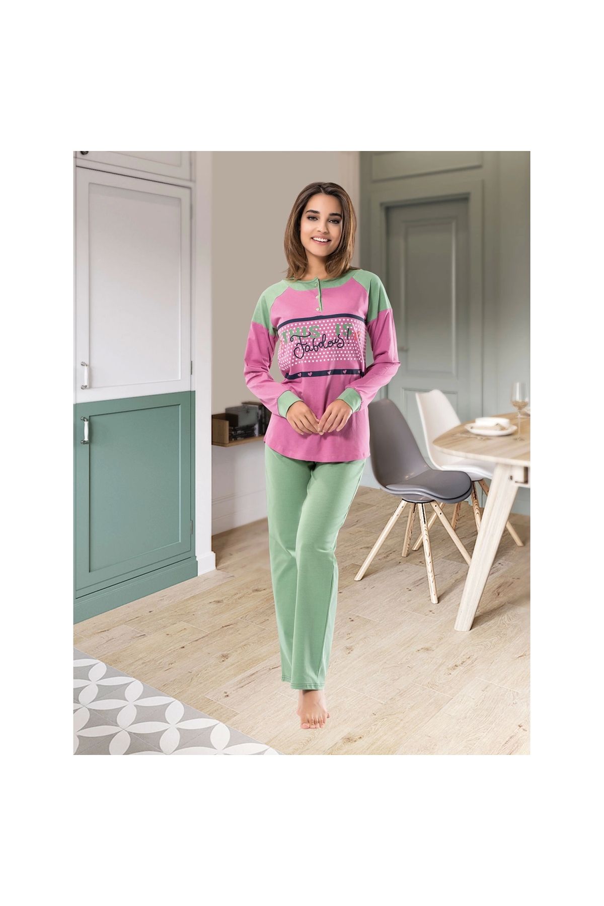 Narnuga MİRAXX Uzun Kol Kadın Pijama Takım 1120