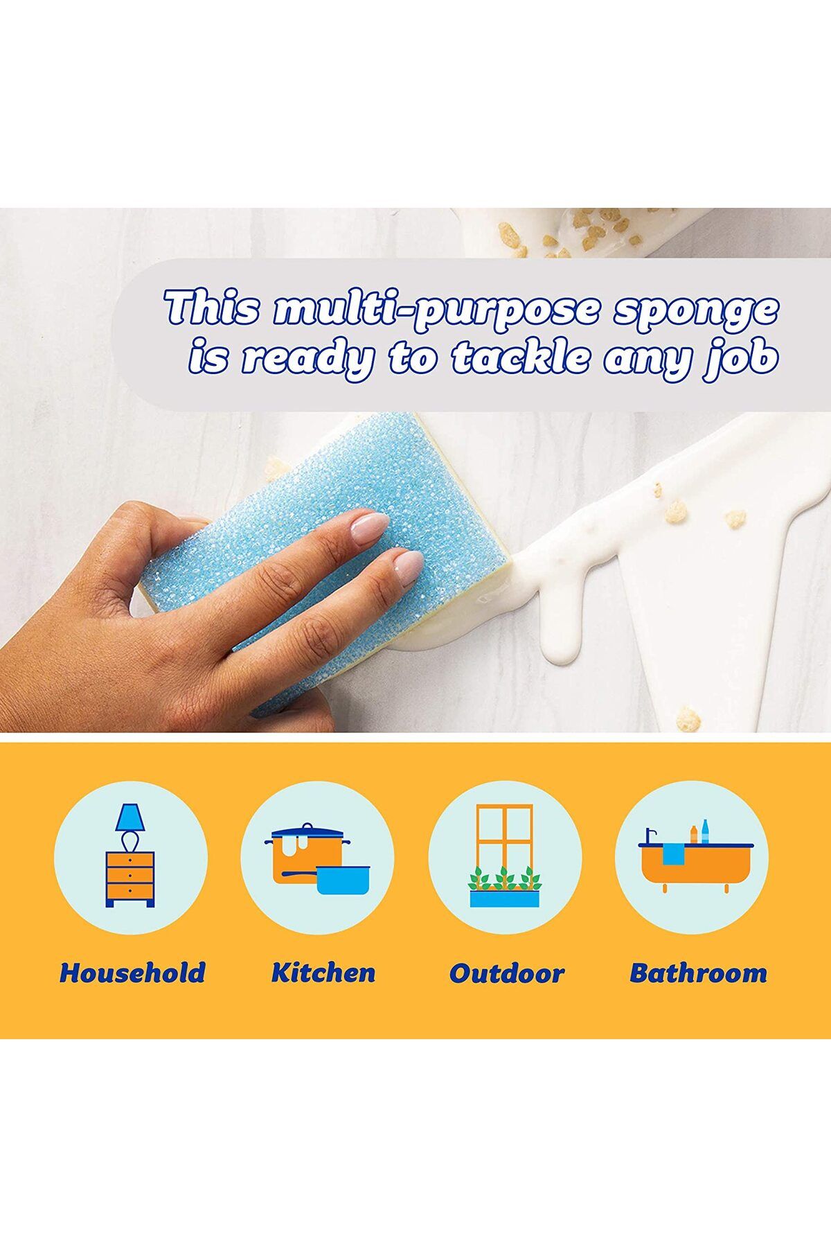 Scrub Daddy-Sponge Daddy Dual Side Scrubber + Sponge Set Of 3 Assorted 4