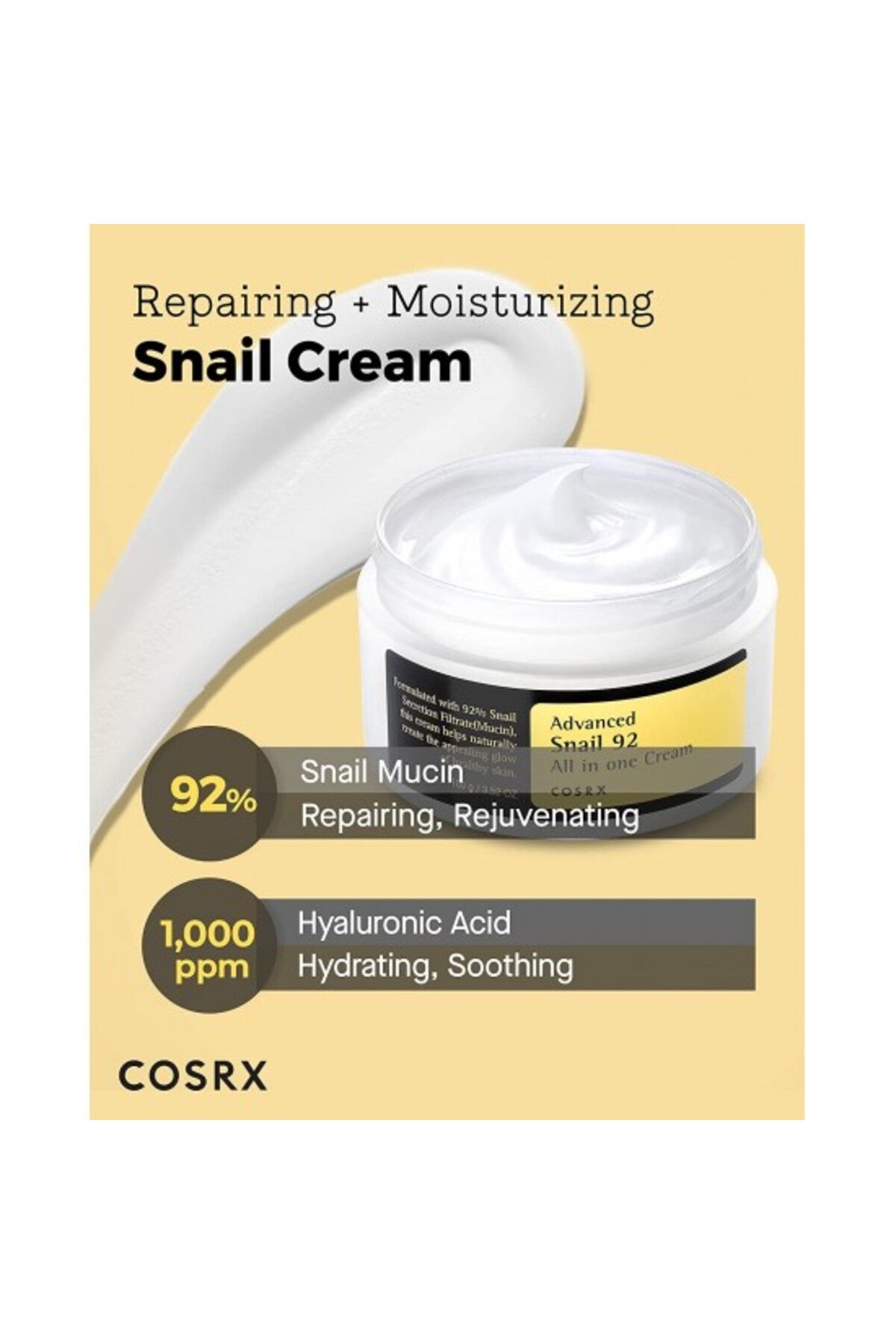 Cosrx-- Advanced Snail 92 All In One Cream 100ml 3