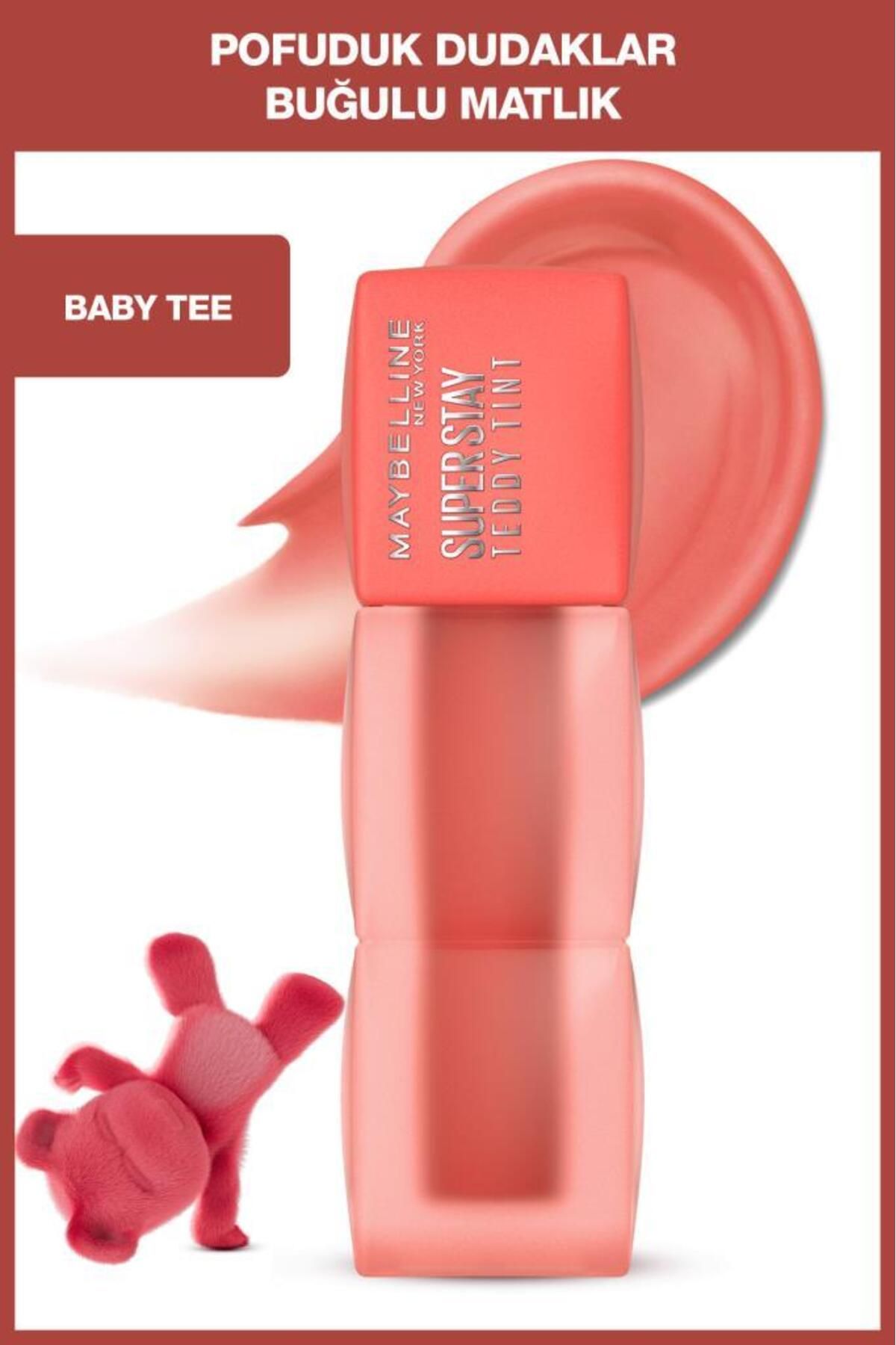 Maybelline New York Maybelline Super Stay Teddy Tint Uzun Süre Kalıcı Likit Mat Tint 25 Baby Tee