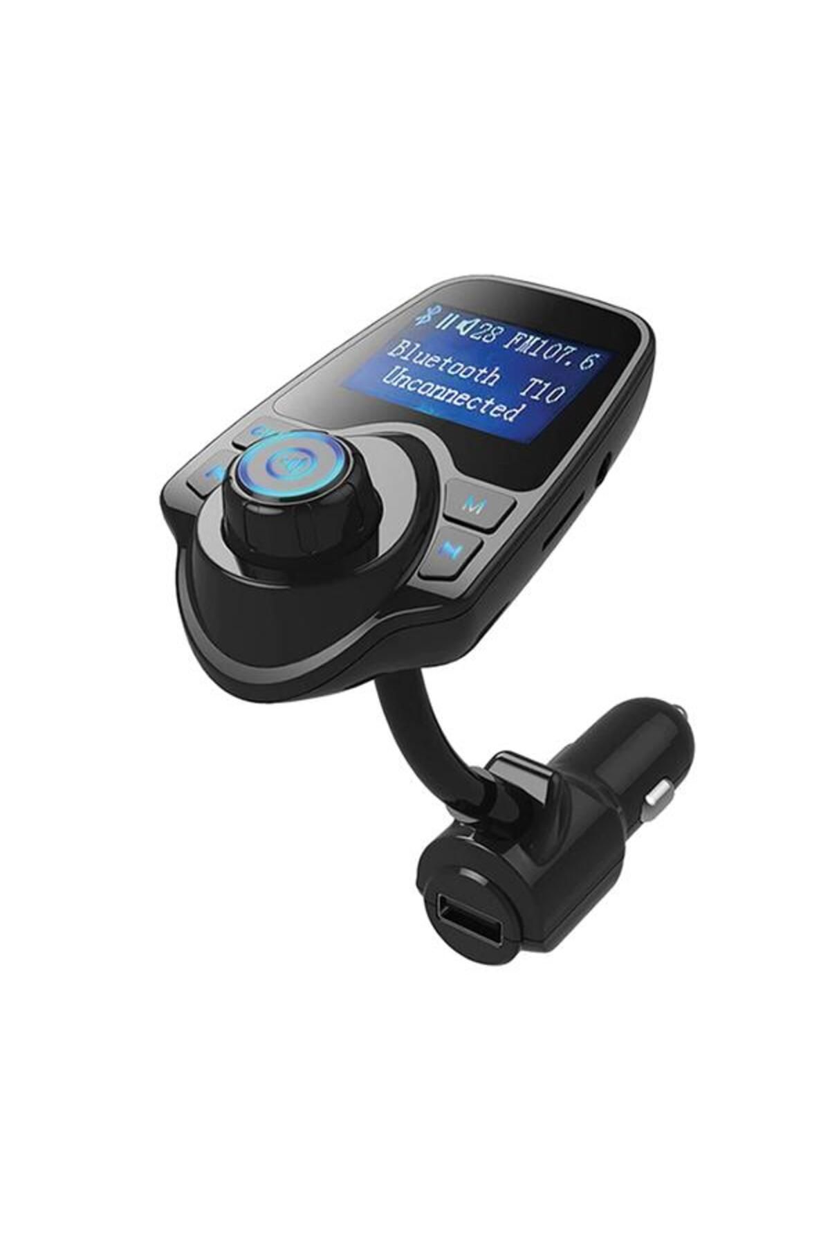 BYR Byrsht  T10 Led Ekranli Usb/Aux/Sd/Bluetooth Destekli 2.1 Amper Fm Transmitter Byrnew