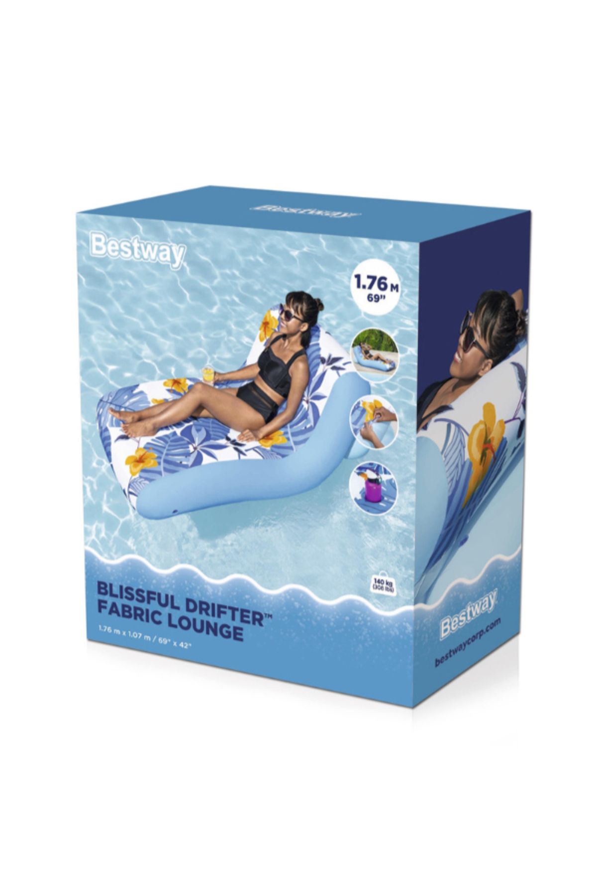 BESTWAY-® 69" x 42"/1.76m x 1.07m Blissful Drifter Fabric Loung 3