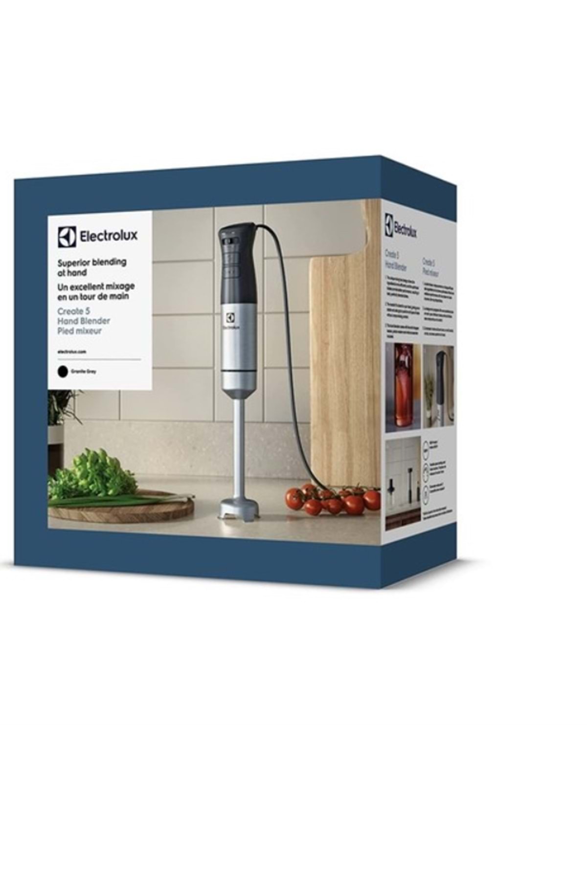 ELECTROLUX E5HB2-8SS Create 5 Botmixer tartozékokkal (habverő, burgonyapürésítő, mini aprító), inox, 1000W