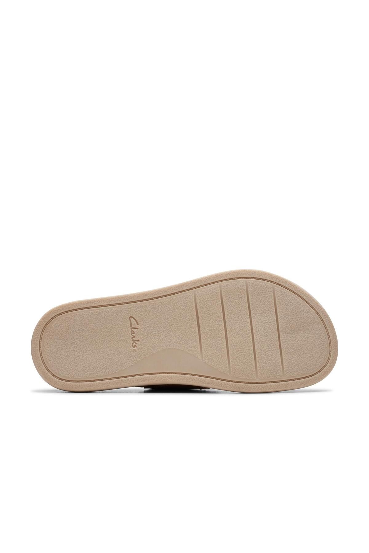 CLARKS-صندل جلد طبيعي باللون البني للنساء 3