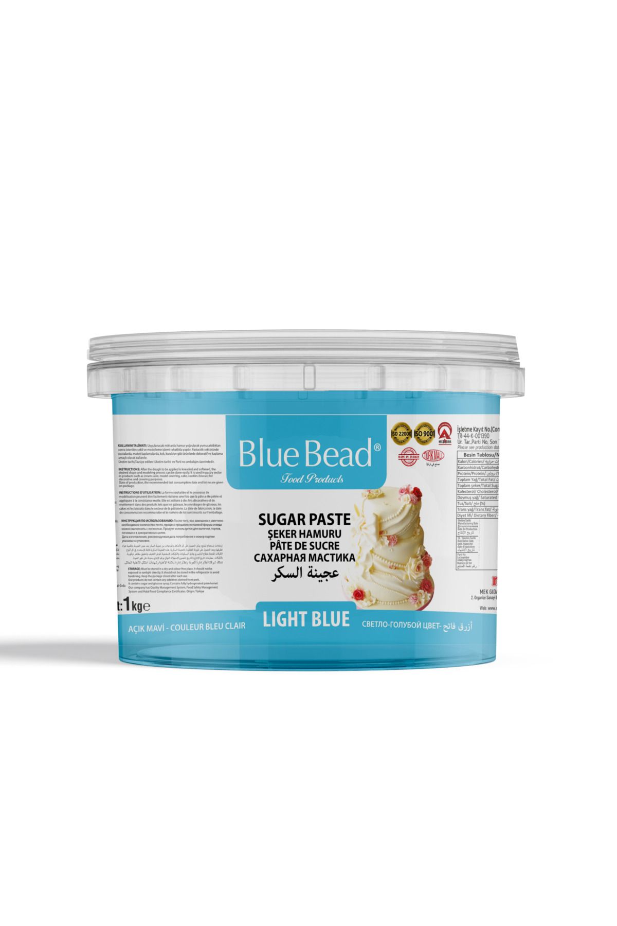 Blue Bead Açık Mavi Şeker Hamuru 1 kg