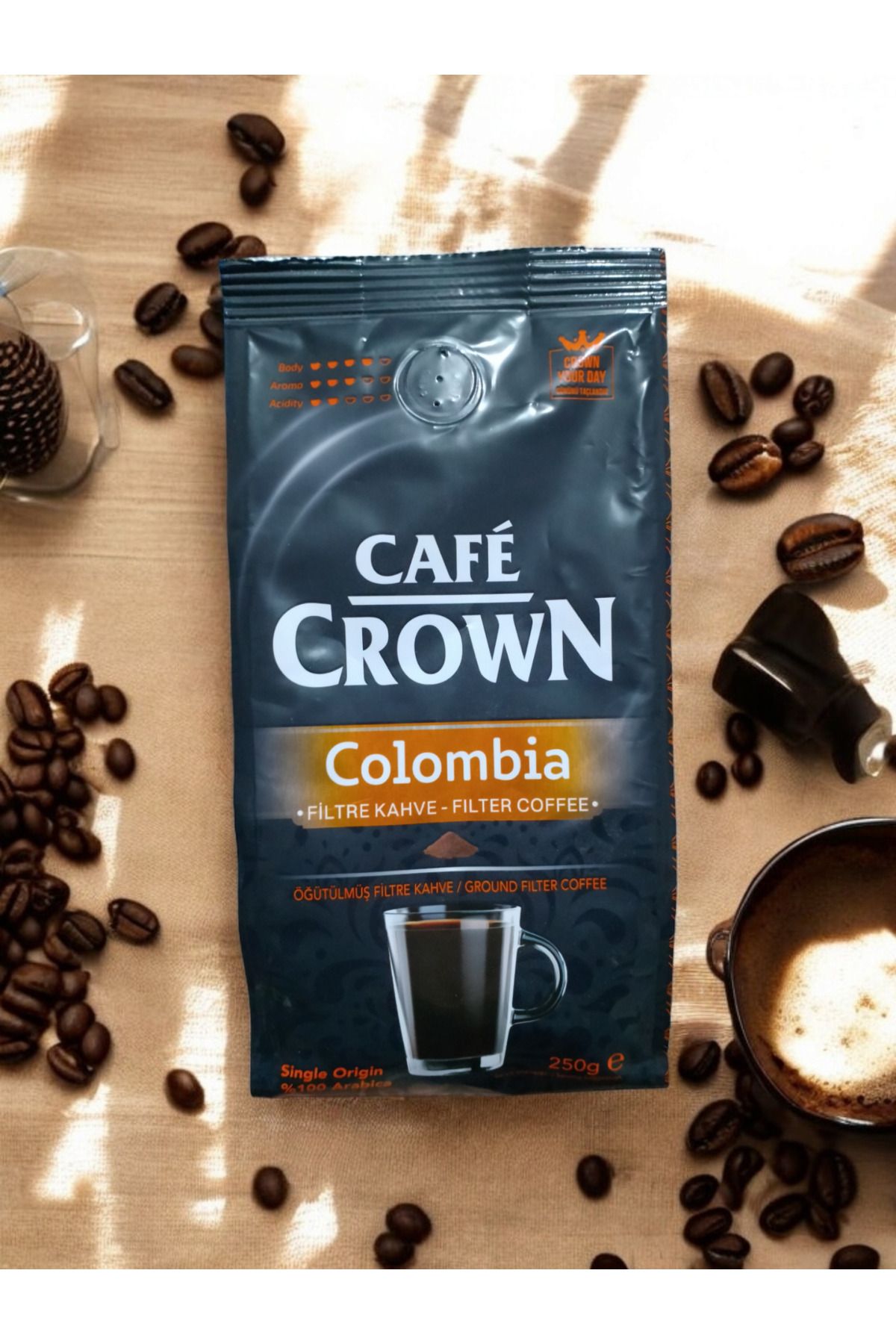 Cafe Crown Colombia Filtre Kahve 250 Gr