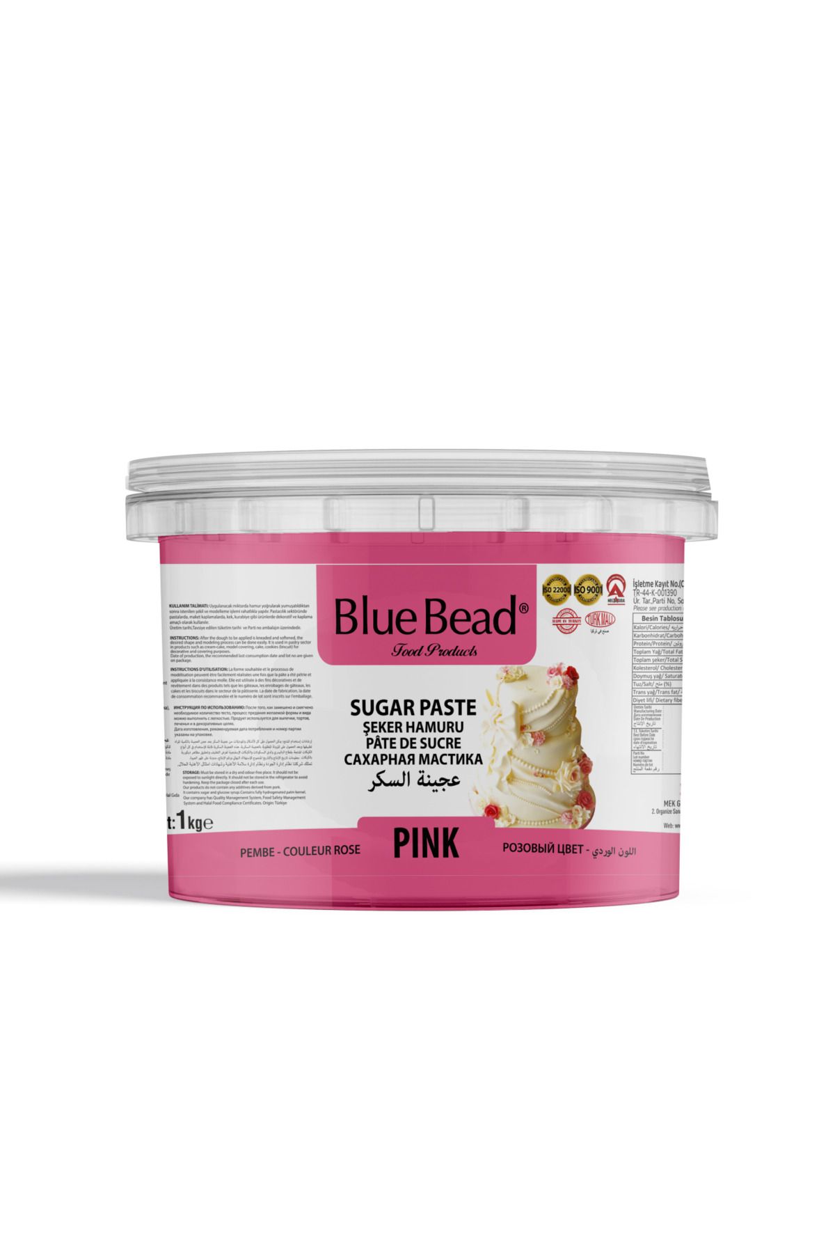 Blue Bead Pembe Şeker Hamuru 1 kg