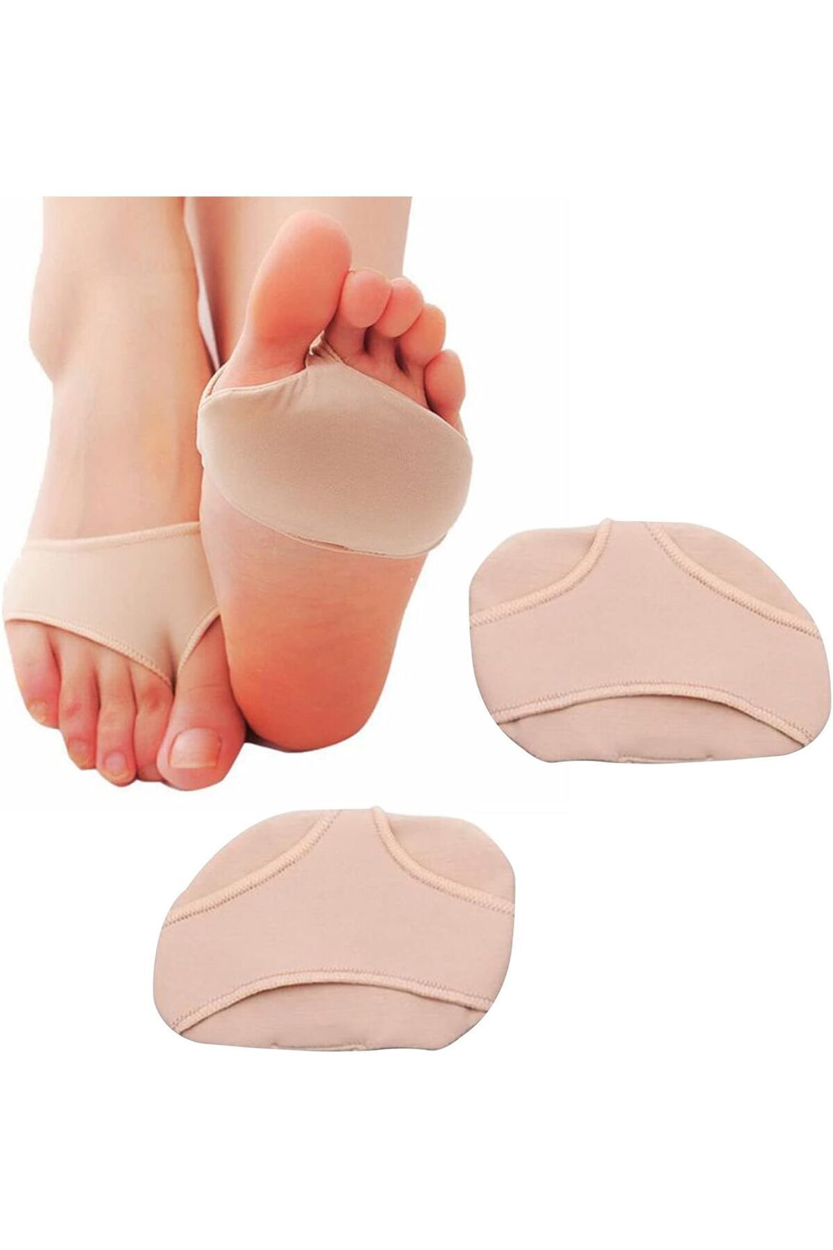 AboutThePerfect Kumaş Kaplı Silikon Metatarsal Ped, Rahat ve Destekleyici Ayak Bakım Ürünü