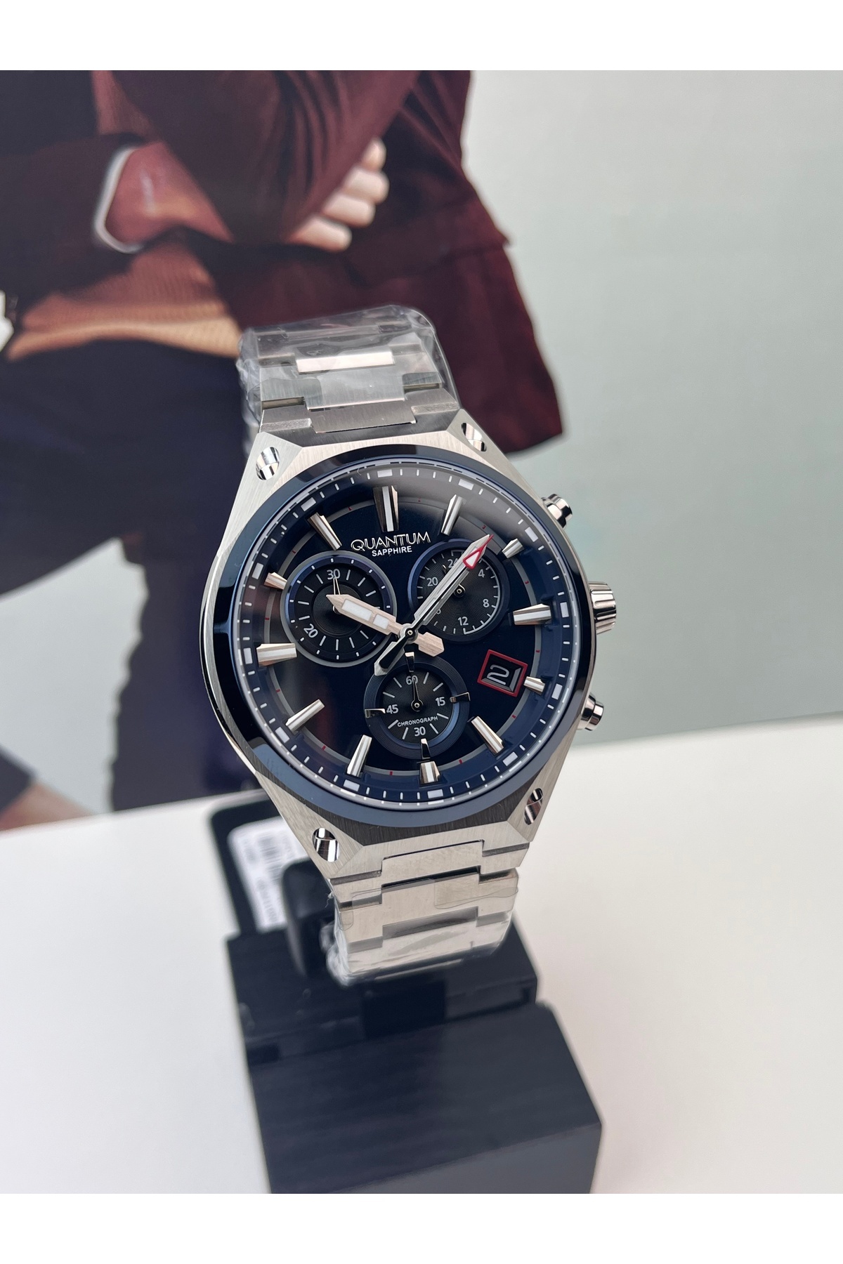 Quantum-Dark Blue Sports Men's Wristwatch 10 Atm Waterproof 2