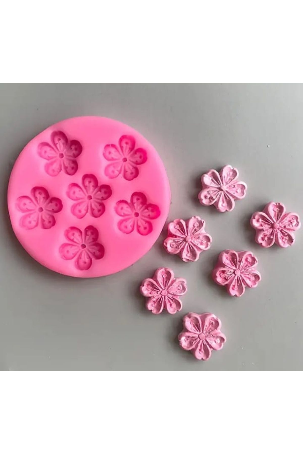 DEKORANLA 3D Silikon Kiraz Çiçeği Mum Kalıbı Beyaz, Dekoratif ve Yaratıcı Tasarım