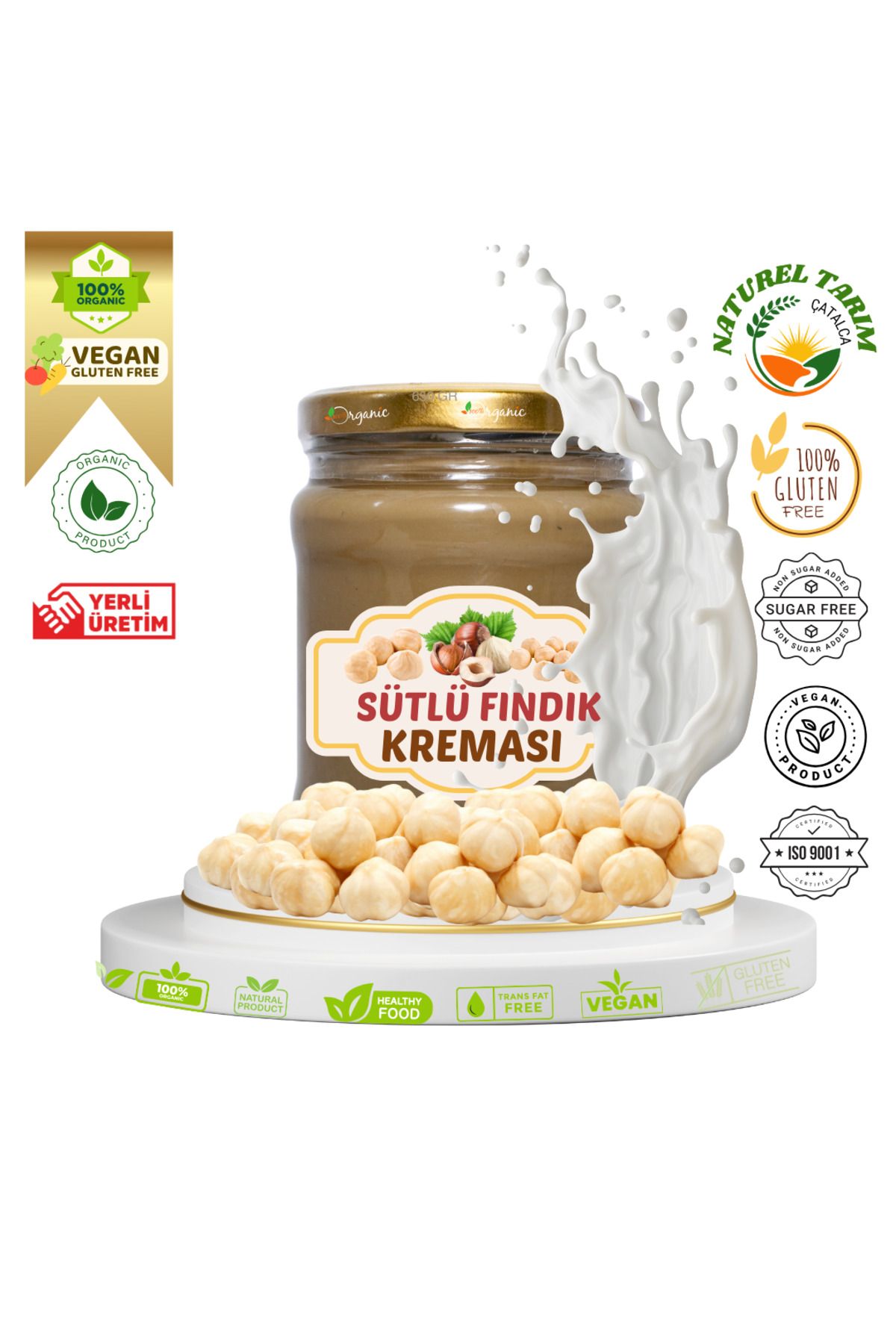 NATUREL Organi̇k Jersey Sütlü Findik Kremasi