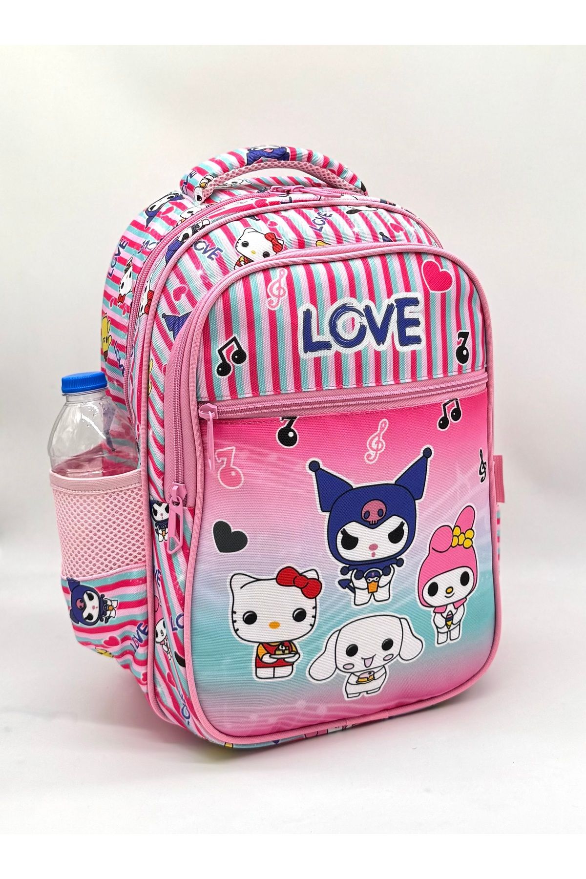 Bevitton-First School Bag - Set of 2, Character Pattern, Colorful Fuchsia, Girls' Set 2