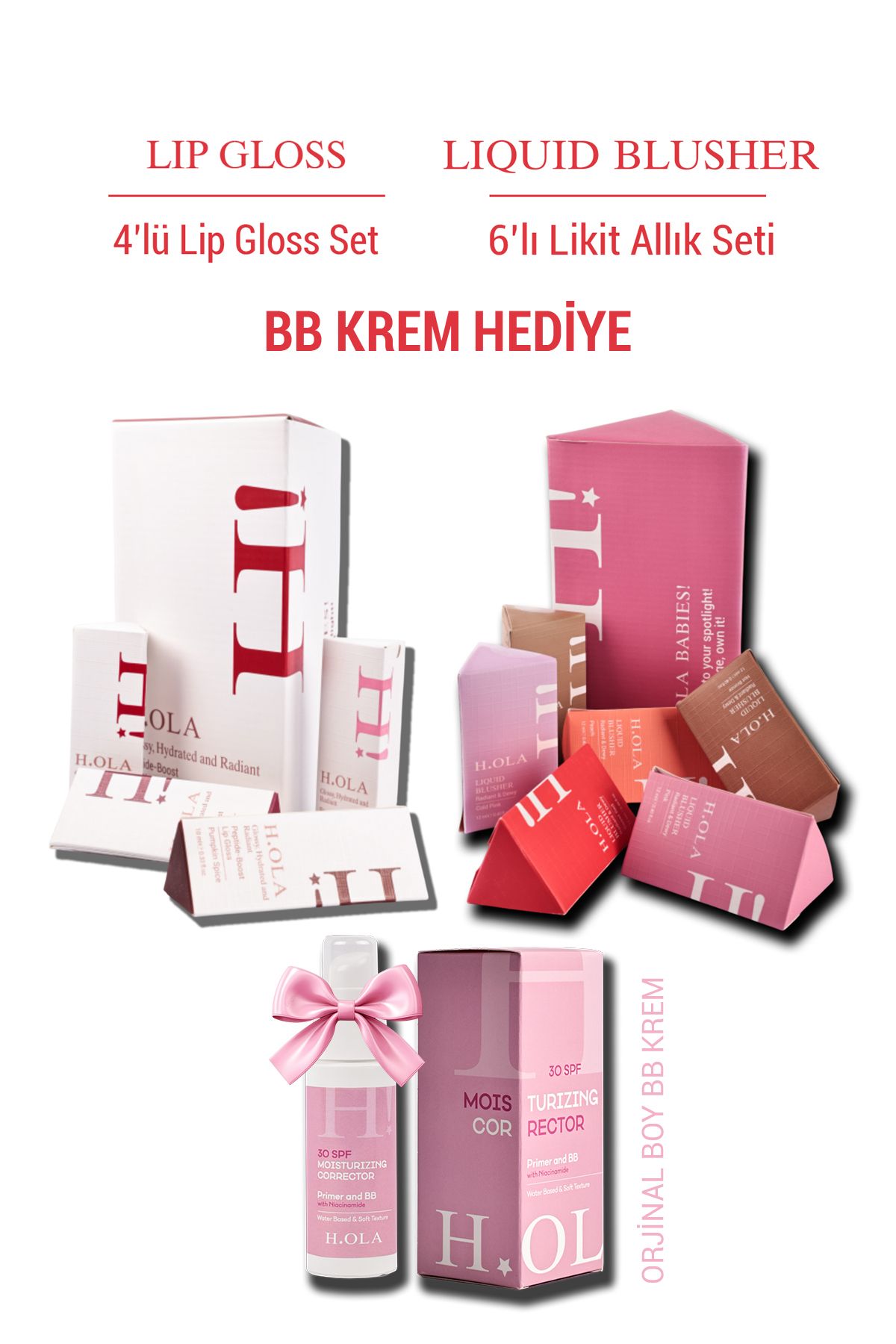 Likit Allık & Lip Gloss Seti | BB Krem Hediyeli | Tüm Renkler (KUTULU)
